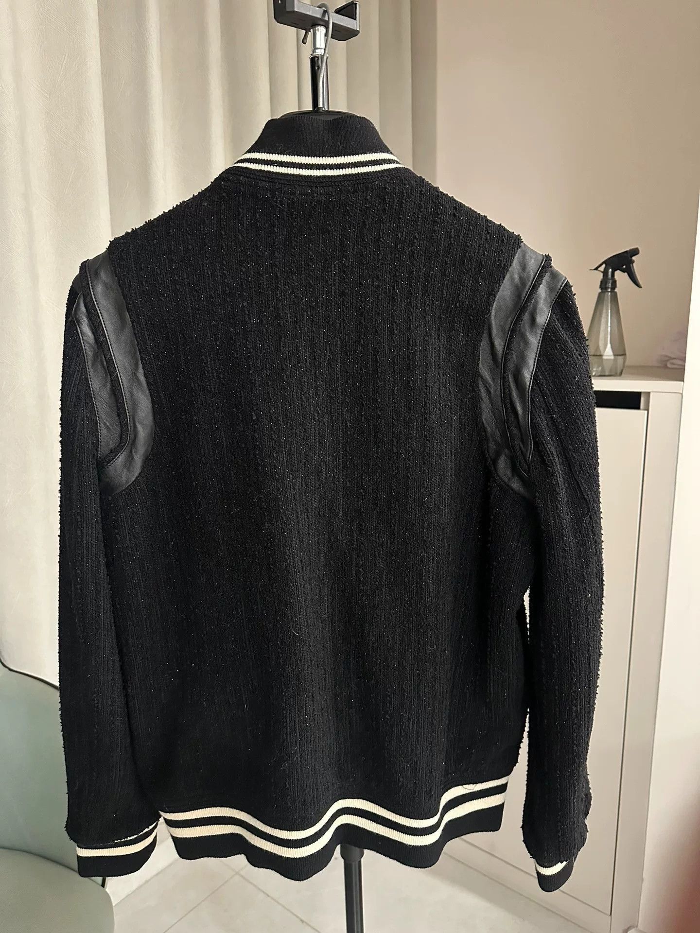 Anthony Vaccarello black baseball jacket with teddy details. Size US L / EU 52-54 / 3 - 3 Thumbnail