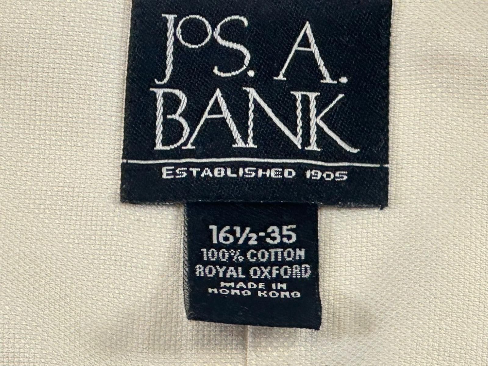 Jos. A. Bank Jos A Bank Men's 16.5/35 Yellow Royal Oxford Dress Shirt Size 42R - 8 Thumbnail