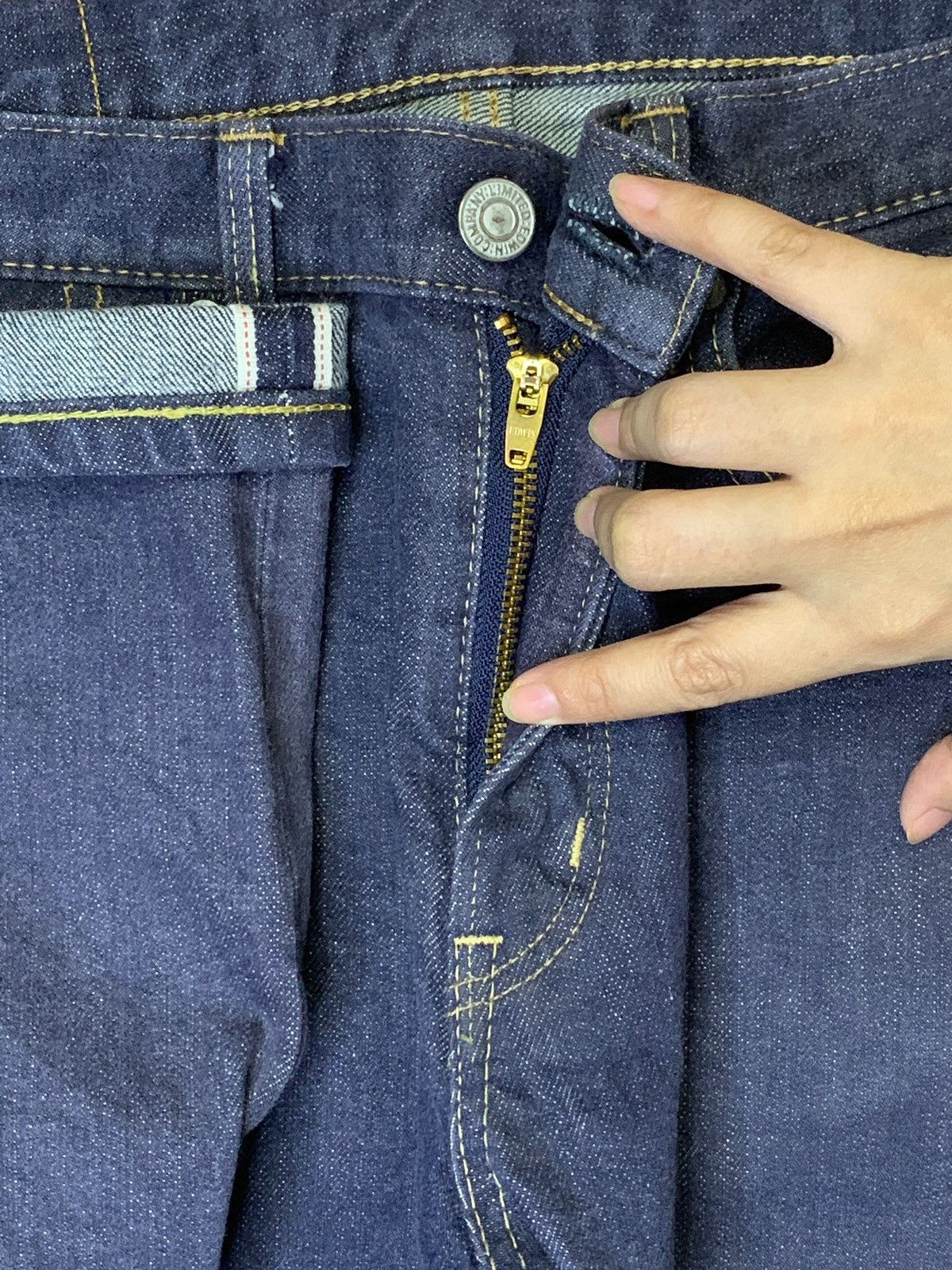 Edwin Vintage Japanese Edwin Raw Denim Selvedge Jeans Size US 31 - 4 Thumbnail
