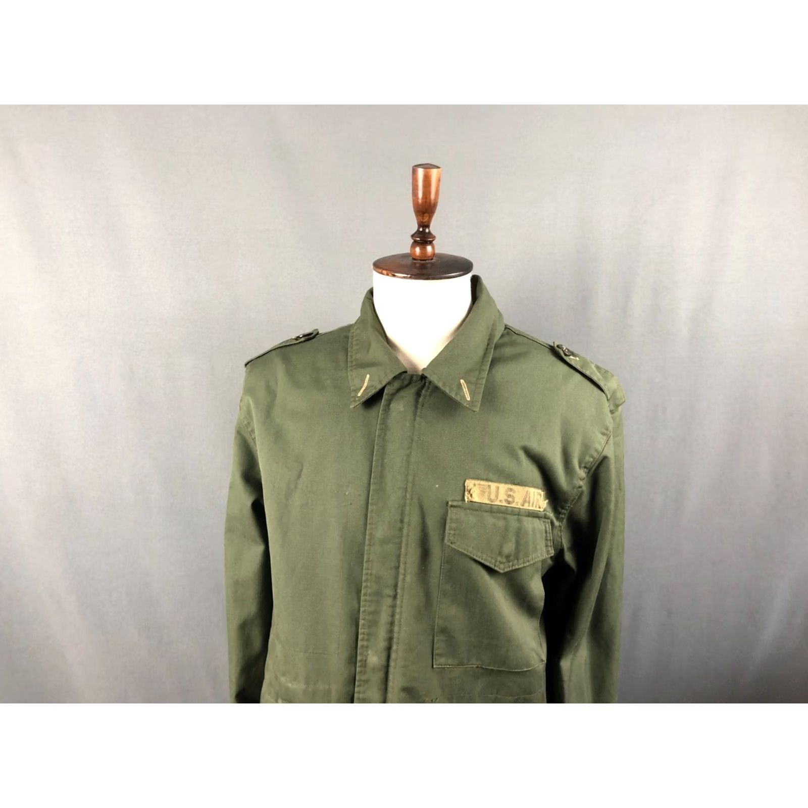 Vintage Vintage US Air Force Full Zip Jacket Cotton Green Men Hooded Size US M / EU 48-50 / 2 - 6 Thumbnail