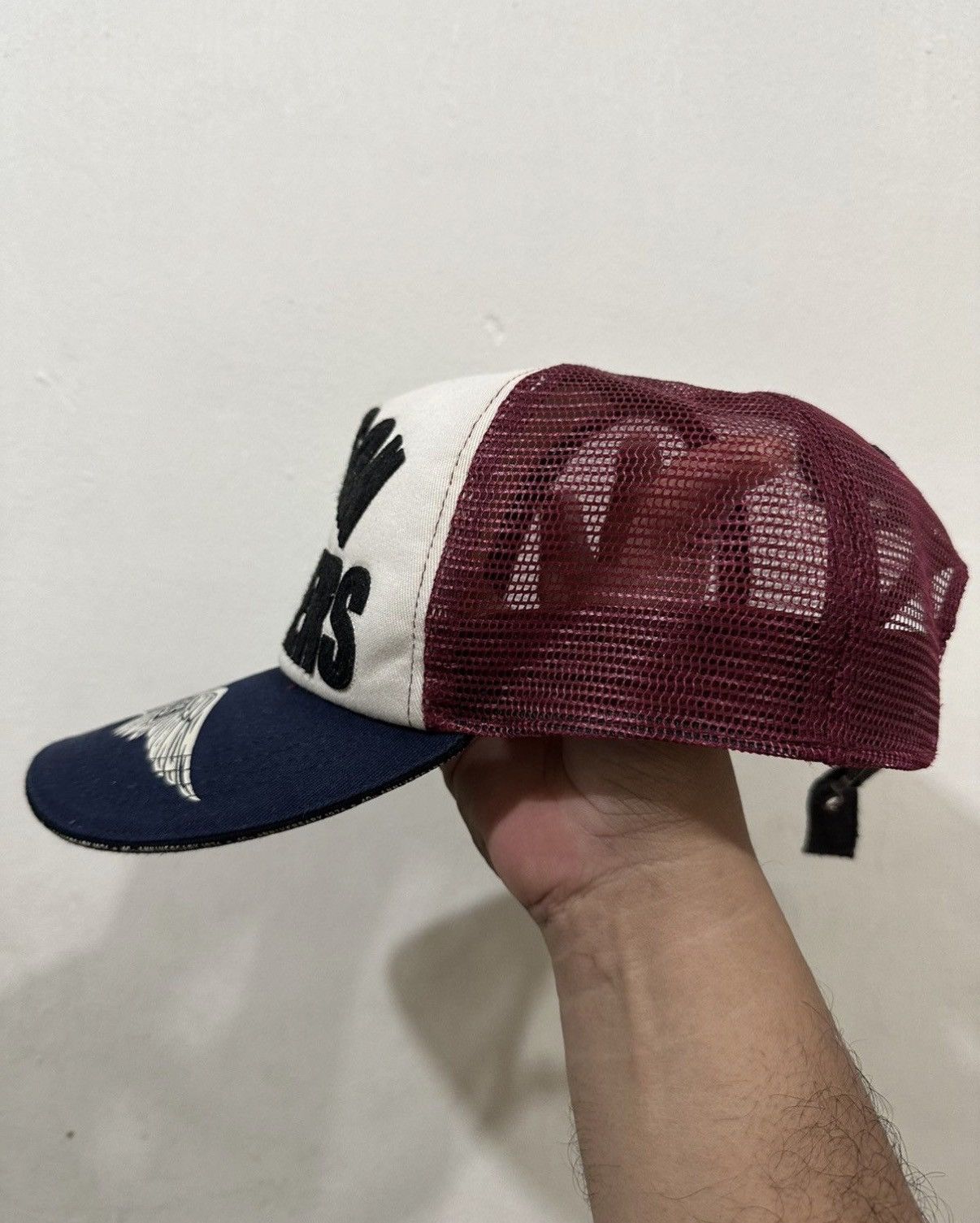 Vanson Leathers VTG Full Embroidery Vanson Distress Trucker Hat Size ONE SIZE - 3 Thumbnail