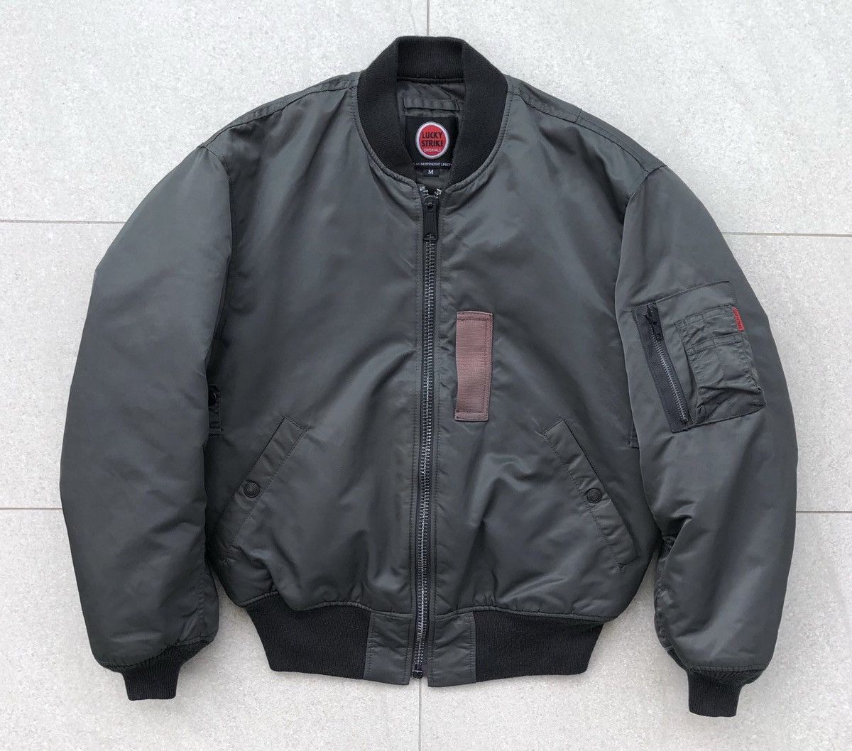 Vintage Vintage Lucky Strike Racing Ma-1 Bomber Jacket Size US M / EU 48-50 / 2 - 2 Thumbnail