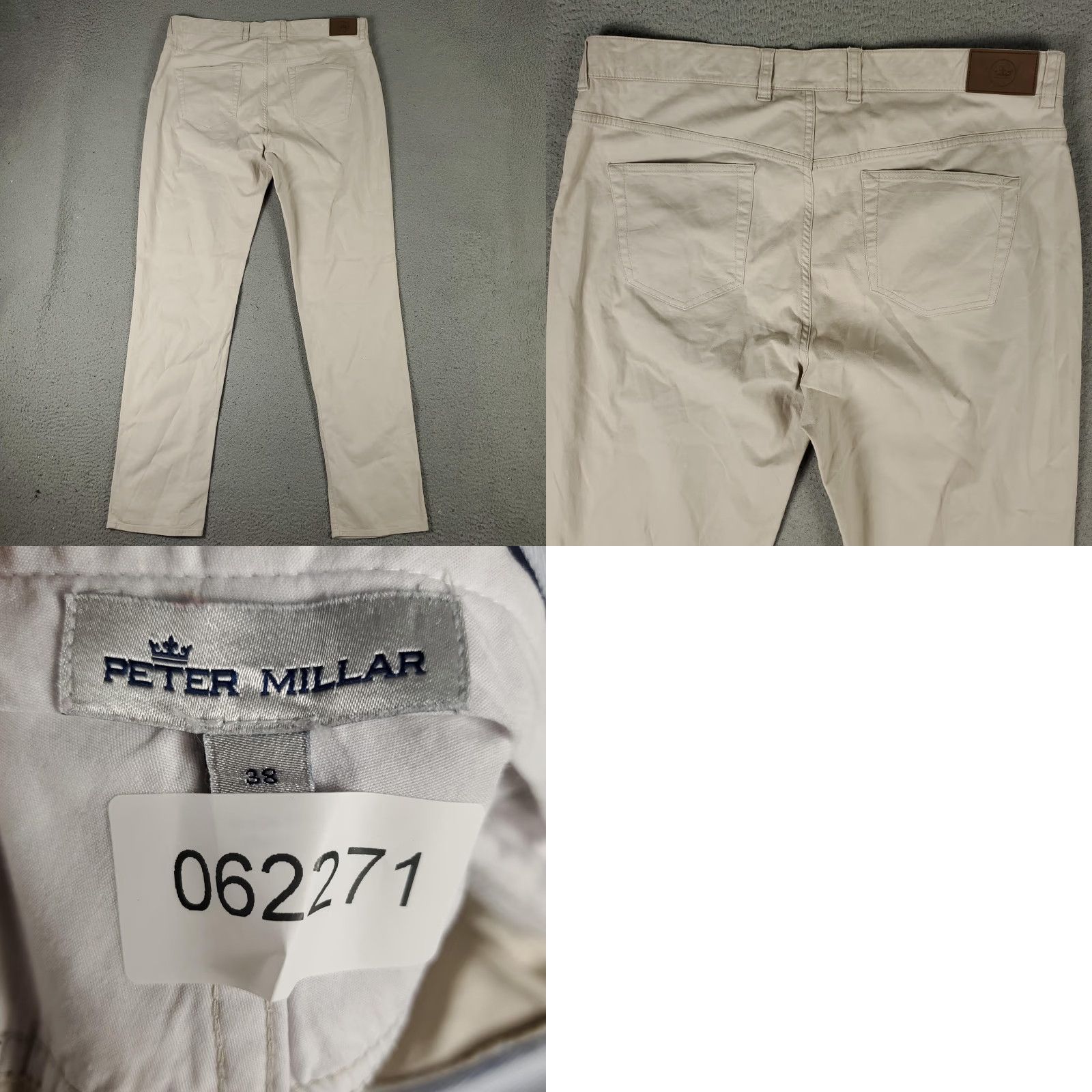 Peter Millar VINTAGE Not Applicable Peter Millar Men's Pants 38 Beige Chino Casual Straight Leg Cotton Spandex 2000s Mens Size US 38 / EU 54 - 8 Thumbnail