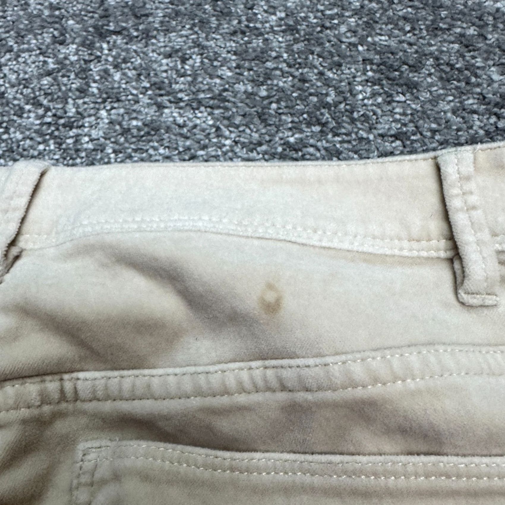 J. Jill J. Jill Beige Velvet Straight Leg Trouser Pants Womens 6 Mid Rise Cotton Stretch Size 28" / US 6 / IT 42 - 4 Thumbnail