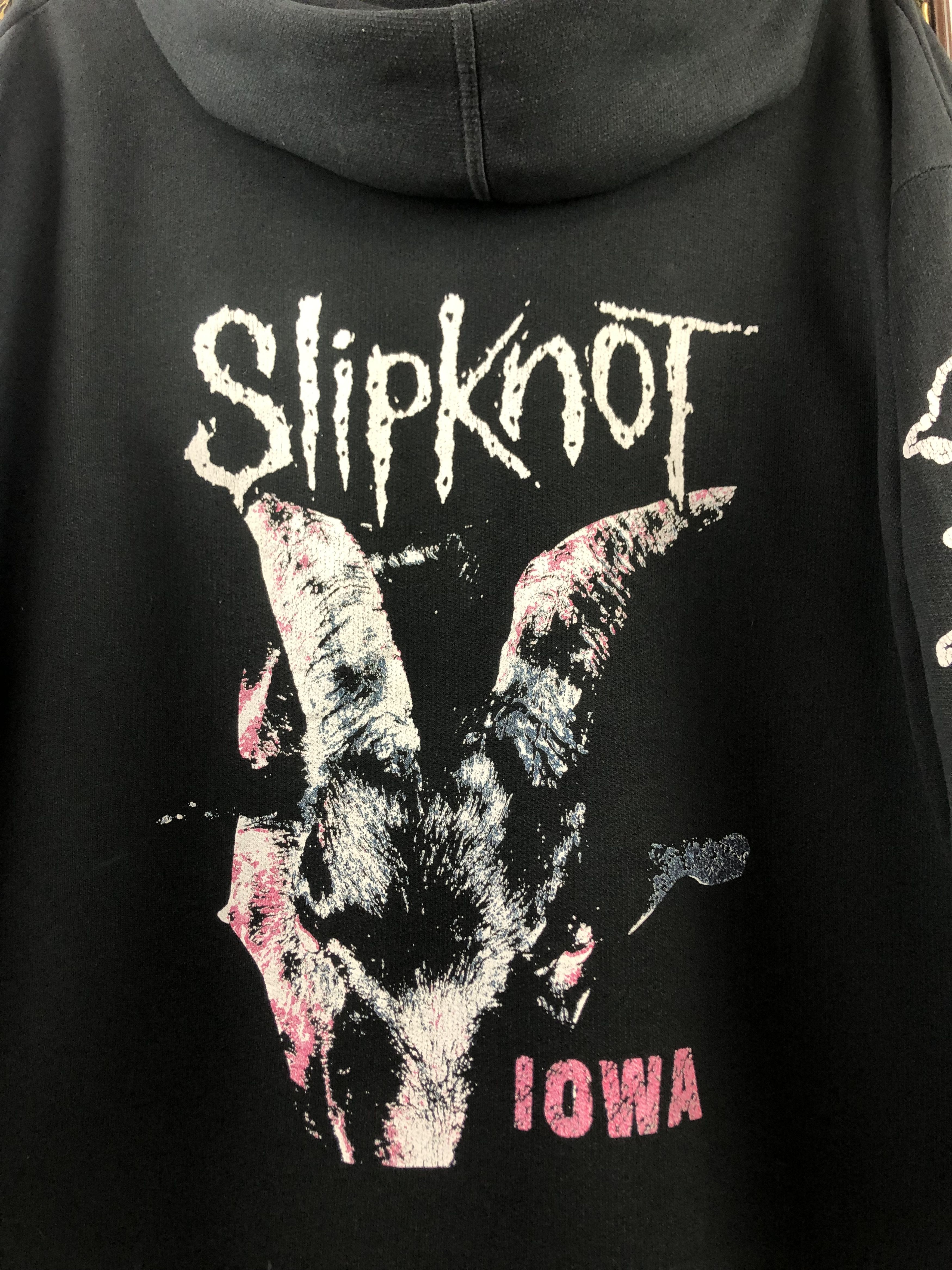 Band Tees × Vintage Vintage 2001 Slipknot IOWA Hoodie Very Rare Rock Band Over Size US XL / EU 56 / 4 - 4 Thumbnail