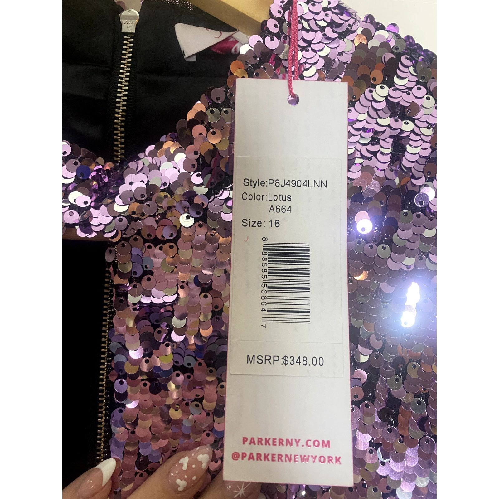 Parker Parker Billy Sequin Keyhole Dress 16 Size XXL / US 16-18 / IT 52-54 - 4 Thumbnail