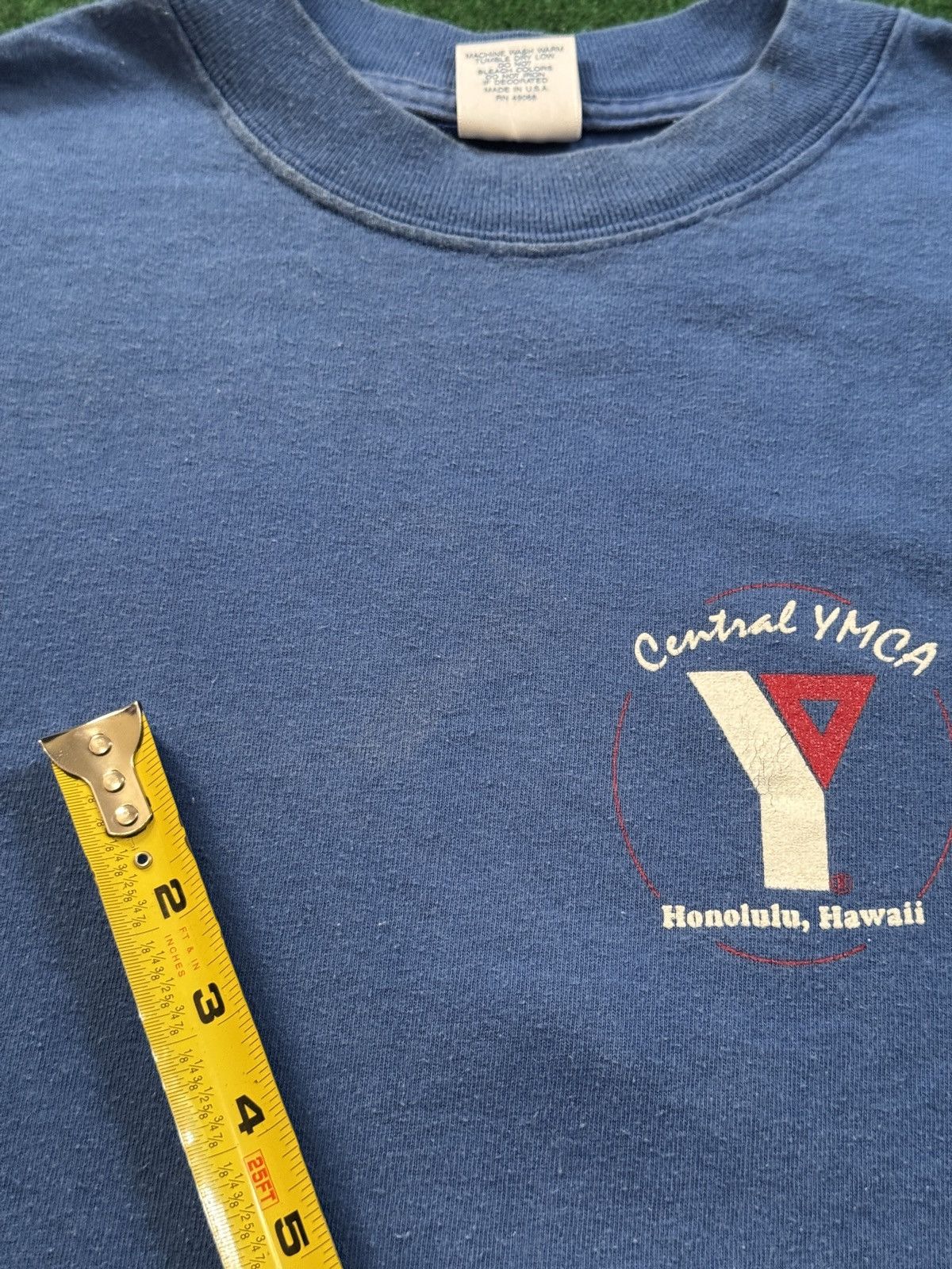 Soffe Vintage 90s Honolulu Hawaii Central YMCA Retro Blue T Shirt Size US L / EU 52-54 / 3 - 11 Thumbnail