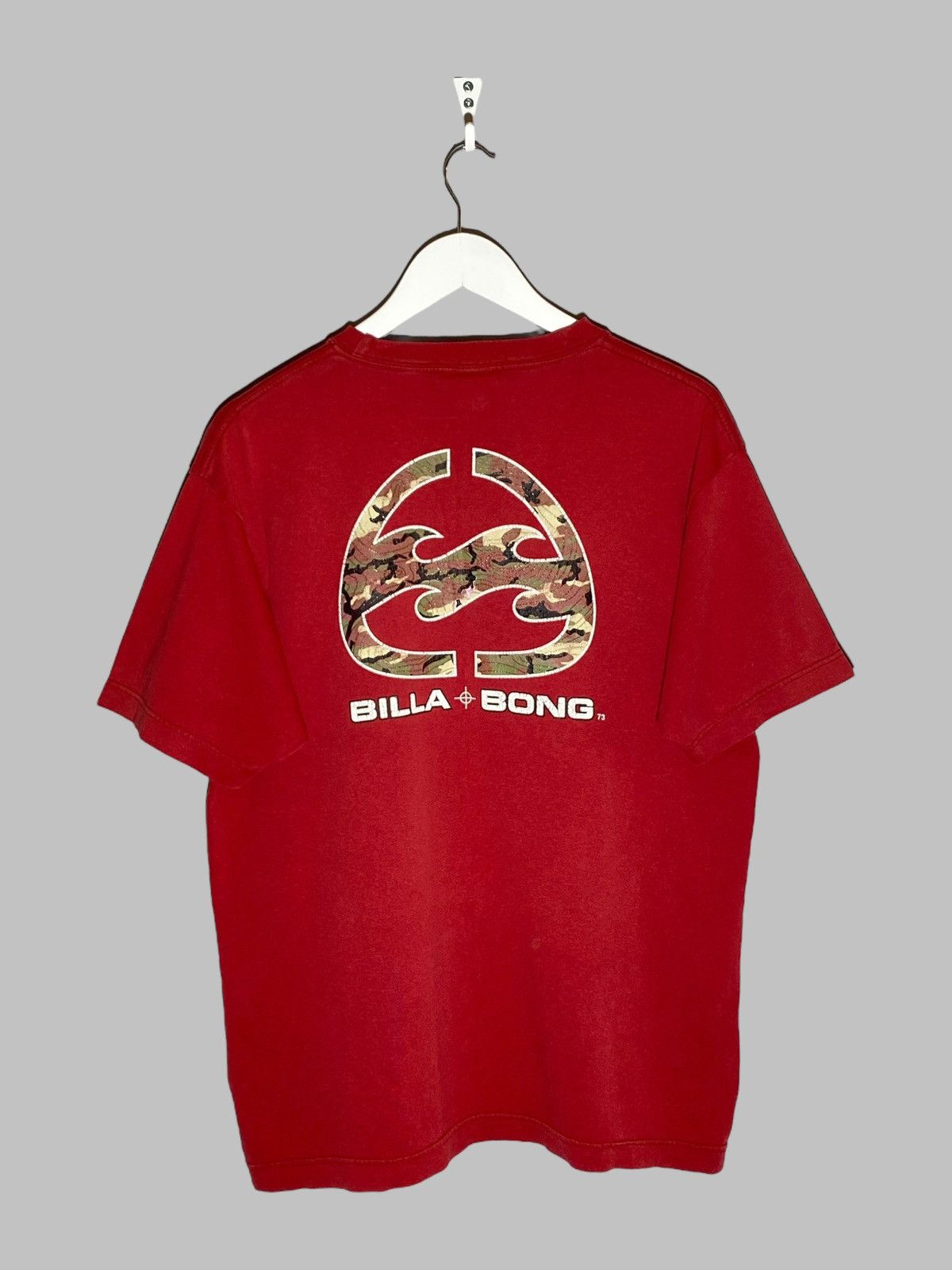 Billabong 🔥 VINTAGE 90s BILLABONG SURF STYLE RED COTTON T-SHIRT Size US M / EU 48-50 / 2 - 1 Thumbnail