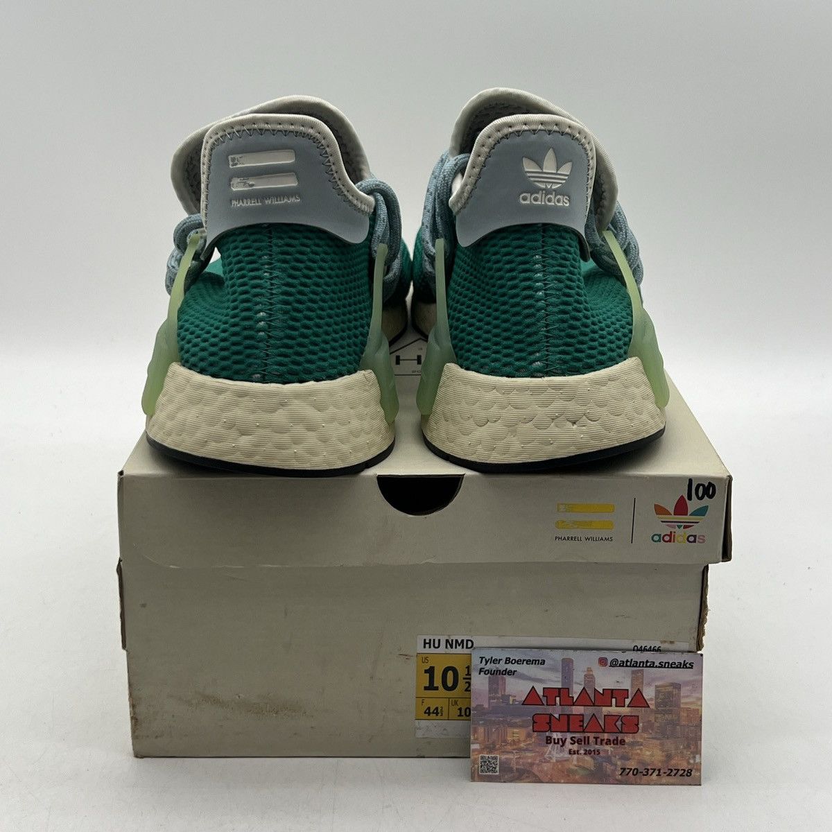 Adidas Pharrell x NMD human race dash green Size US 10.5 / EU 43-44 - 3 Thumbnail
