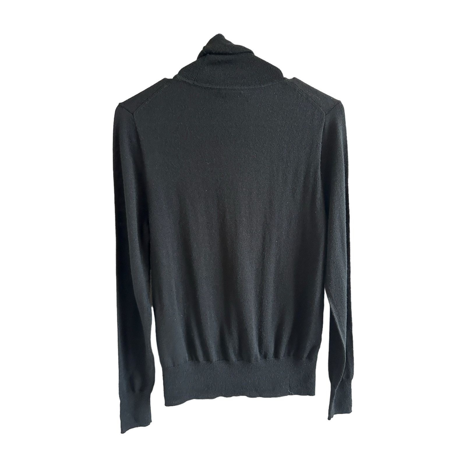 J.Crew J.Crew Medium Black Long Sleeve Mock Neck Pullover Sweater Size M / US 6-8 / IT 42-44 - 8 Thumbnail