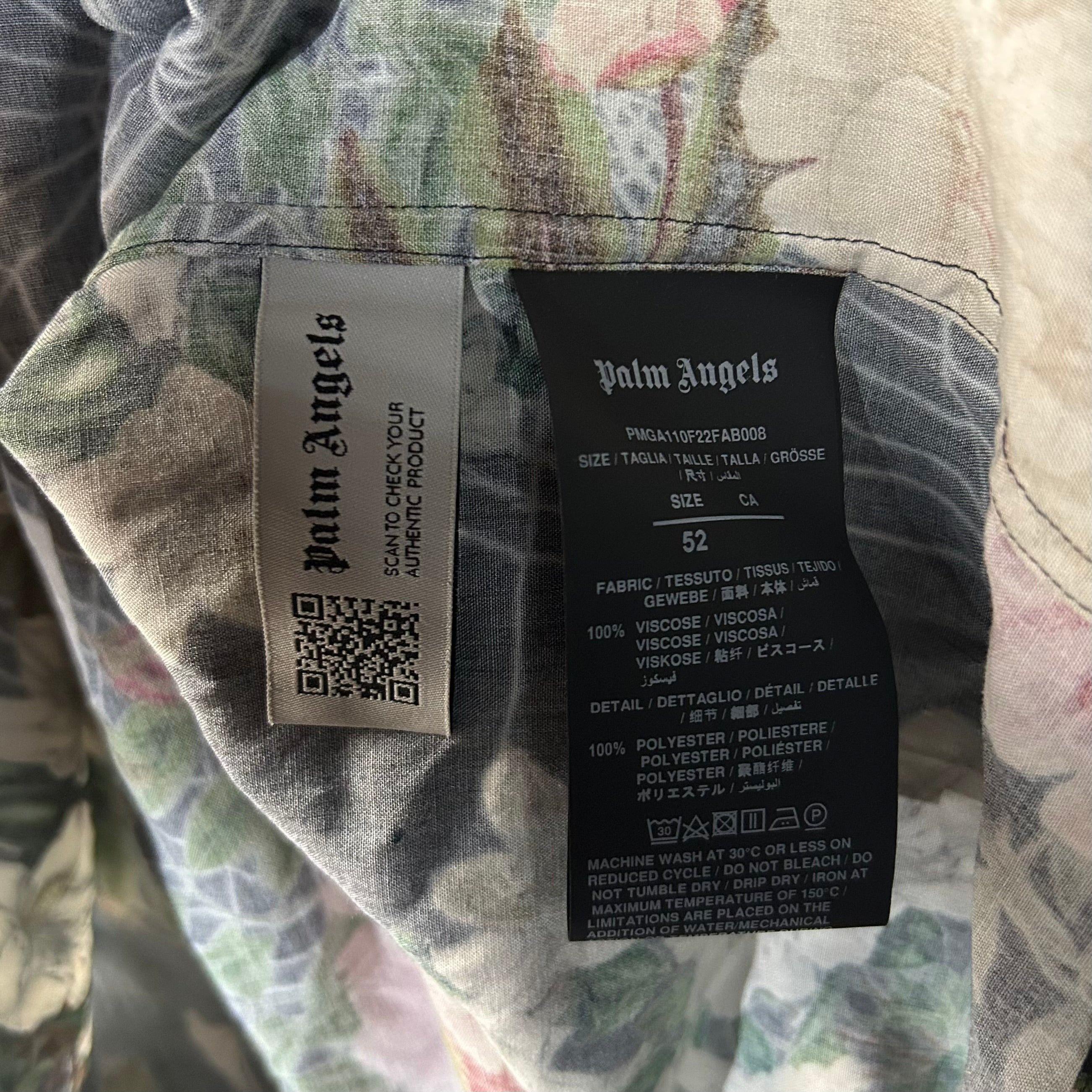 Palm Angels Palm Angels Floral Button Up Bowling Shirt Size XL Size US XL / EU 56 / 4 - 4 Thumbnail