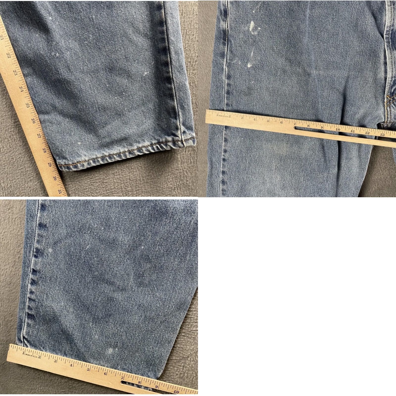 Levi's Levis 550 Jeans Mens 40x32 Blue Relaxed Fit Tapered Leg Denim Distressed Fade Size US 40 / EU 56 - 10 Thumbnail