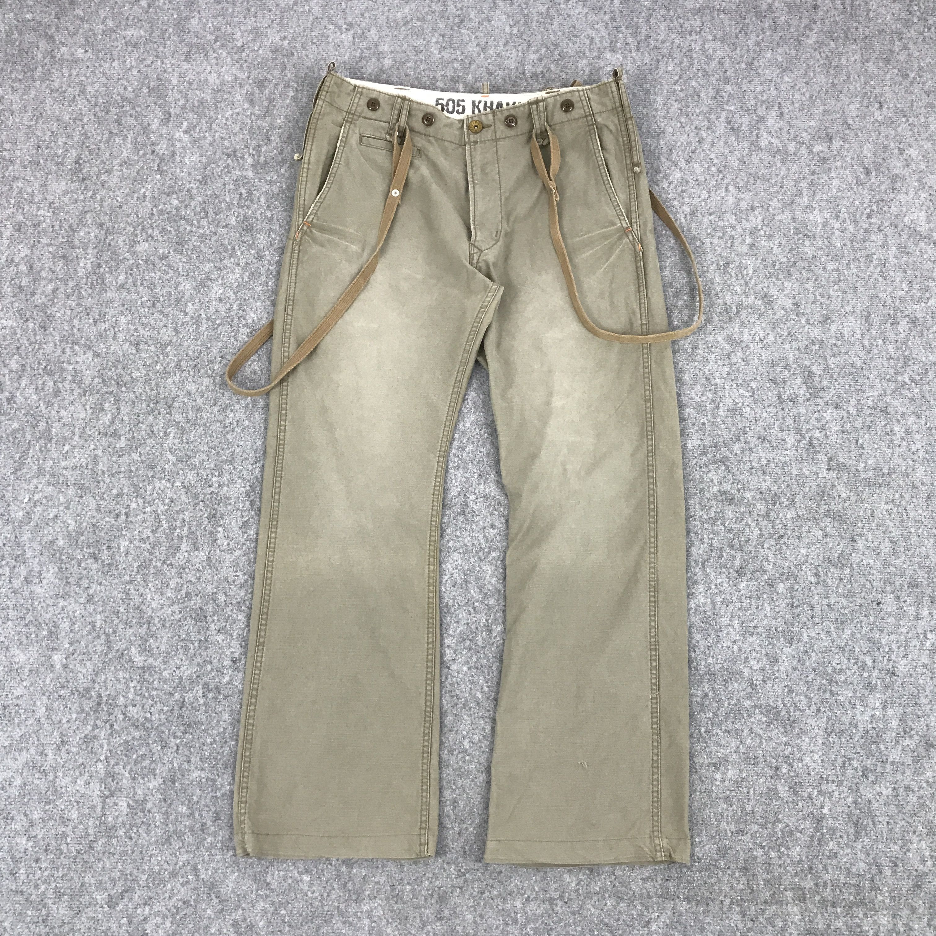 Edwin × Japanese Brand FLARE EDWIN 505 KHAKI BOOTCUT DESIGN PANTS Size US 32 / EU 48 - 1 Thumbnail