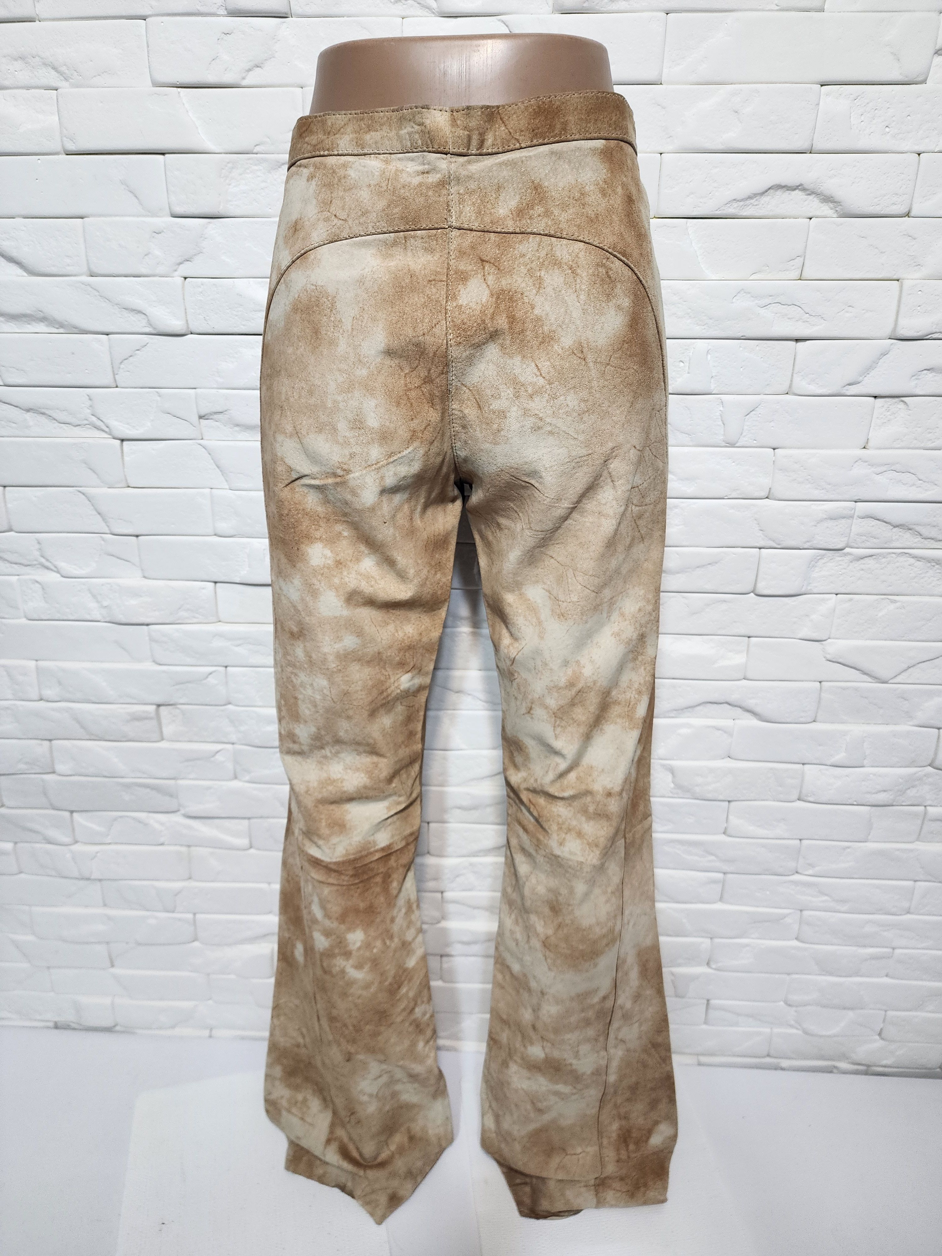 Genuine Leather Brown Suede Leather Pants: Women's Suede Trousers Size 30" / US 8 / IT 44 - 5 Thumbnail