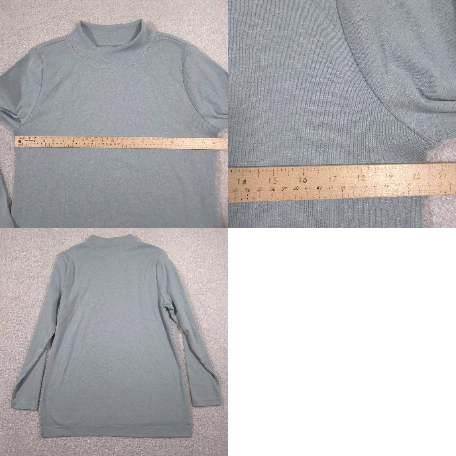 Duluth Trading Company Duluth Trading Co Shirt Womens Large Green Mock Neck Long Sleeve Tunic Knit Top Size L / US 10 / IT 46 - 8 Thumbnail
