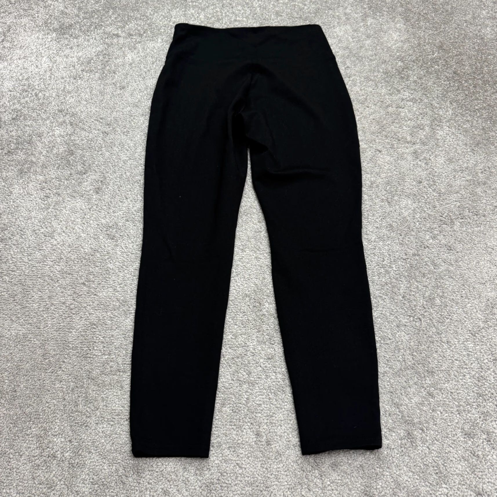 Vintage Three Dots Ponte Crop Ankle Leggings Womens Medium Black High Rise Stretch 26x25 Size 32" / US 10 / IT 46 - 2 Thumbnail