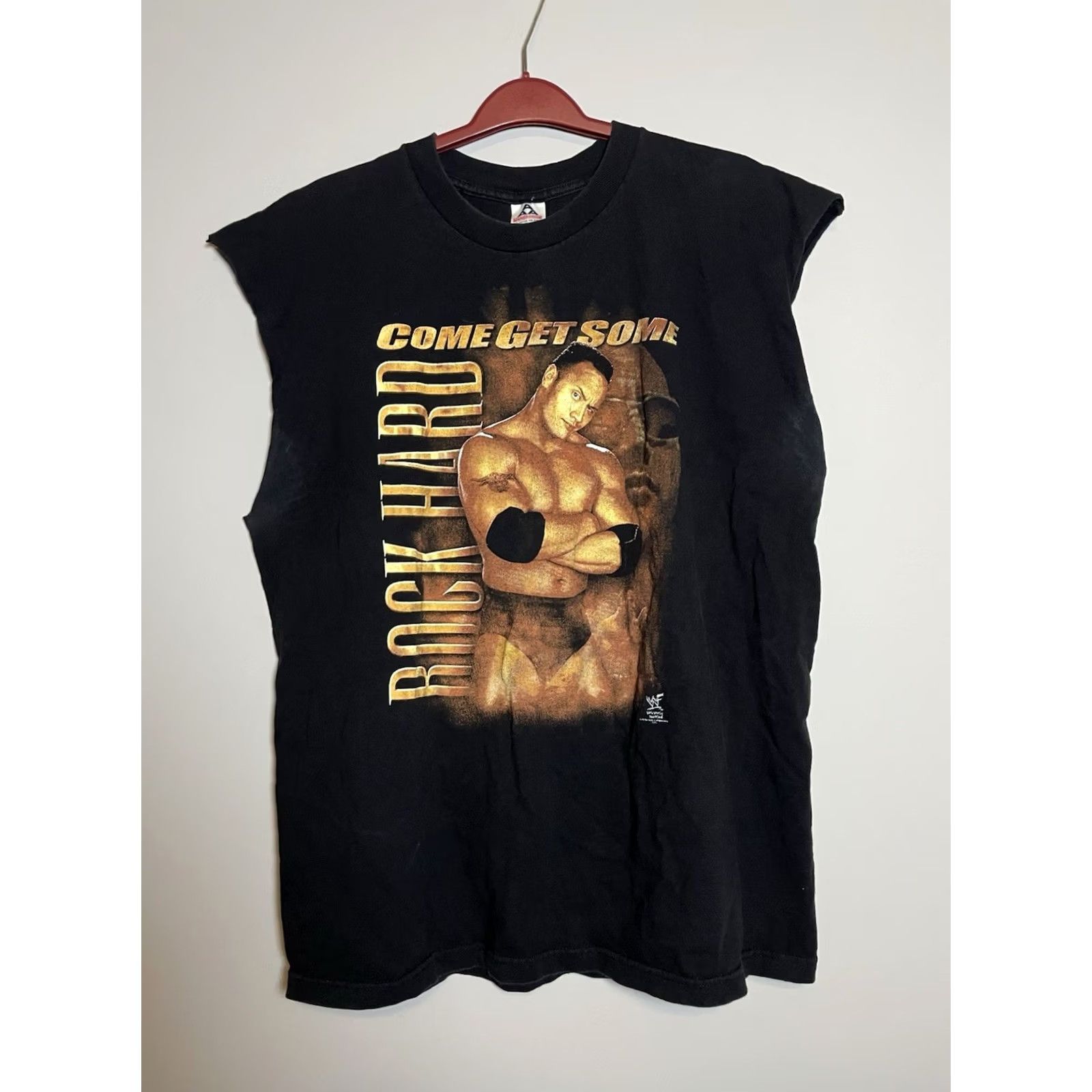 SOMET VINTAGE WWF The Rock Come Get Some T-Shirt Tee Men’s 2XL Black Short Sleeve Men Rock 2000s Mens Size US XXL / EU 58 / 5 - 2 Thumbnail