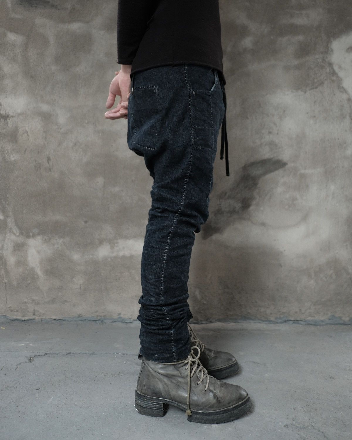 Boris Bidjan Saberi Boris Bidjan Saberi PH13 HS Handstitched Denim Pants Size US 34 / EU 50 - 11 Thumbnail