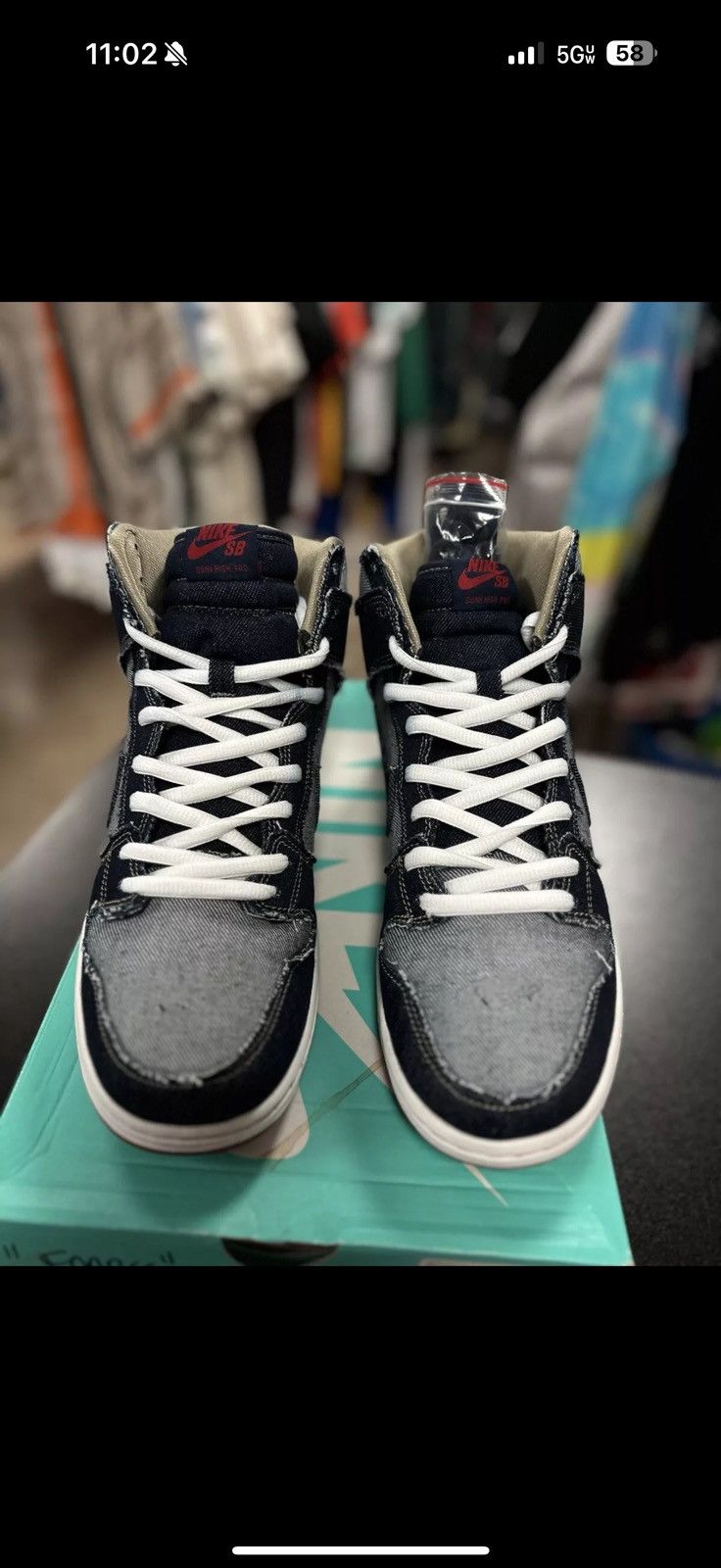 Nike Size 11 - Nike Reese Forbes x SB Dunk High Denim (881758-441 Size US 11 / EU 44 - 8 Thumbnail