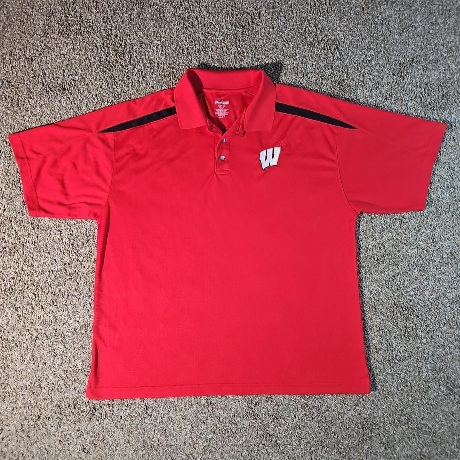 Other Pro Edge L Wisconsin Badgers Polo Size ONE SIZE - 1 Thumbnail