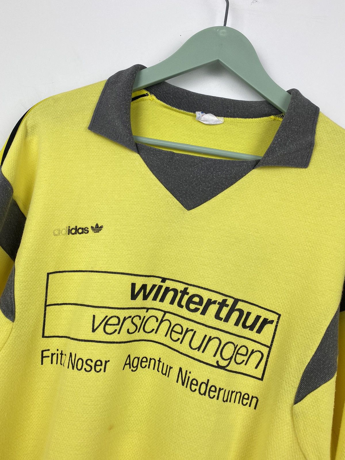 Vintage Vintage Adidas Winterthur 1980s #15 Ventex Soccer Jersey Size US M / EU 48-50 / 2 - 3 Thumbnail