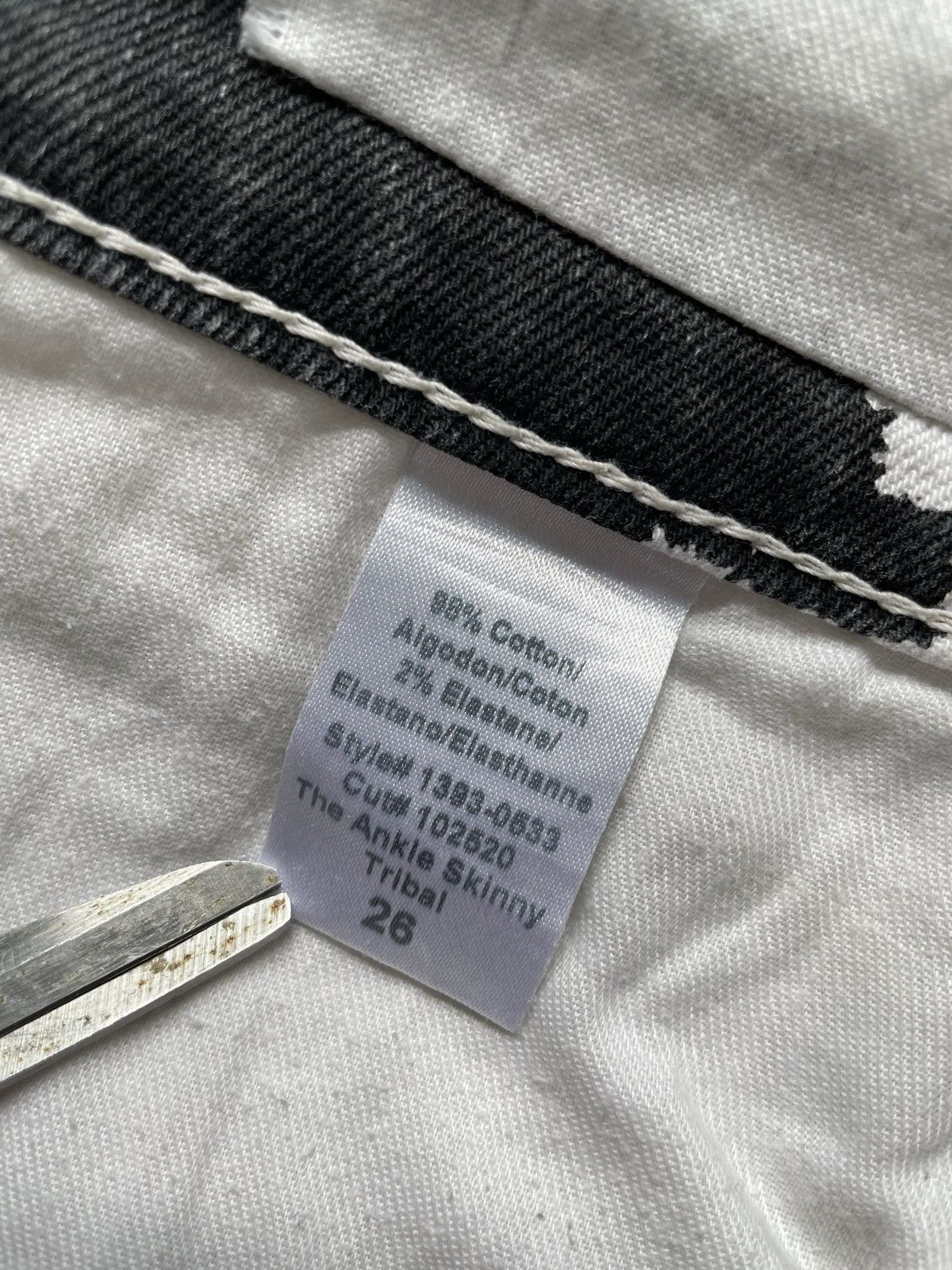 Current/Elliot Current Elliott white abstract multicoloured skinny jeans Size 26" / US 2 / IT 38 - 6 Thumbnail