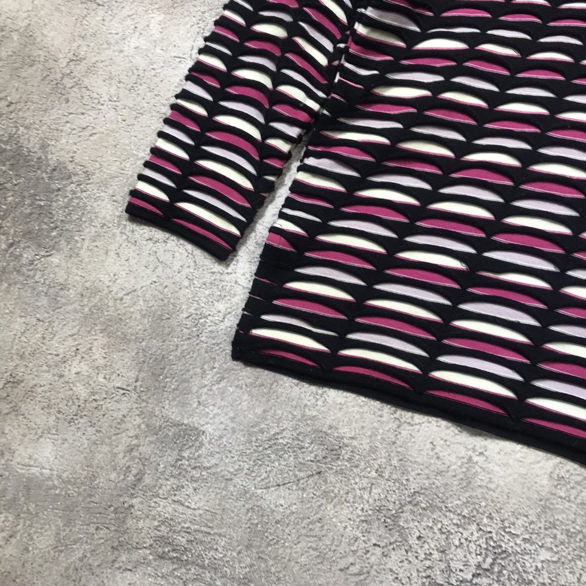 Vintage Vintage Y2K Striped Knit Sweater Oversized Rave Aesthetic XL Size XL / US 12-14 / IT 48-50 - 4 Thumbnail