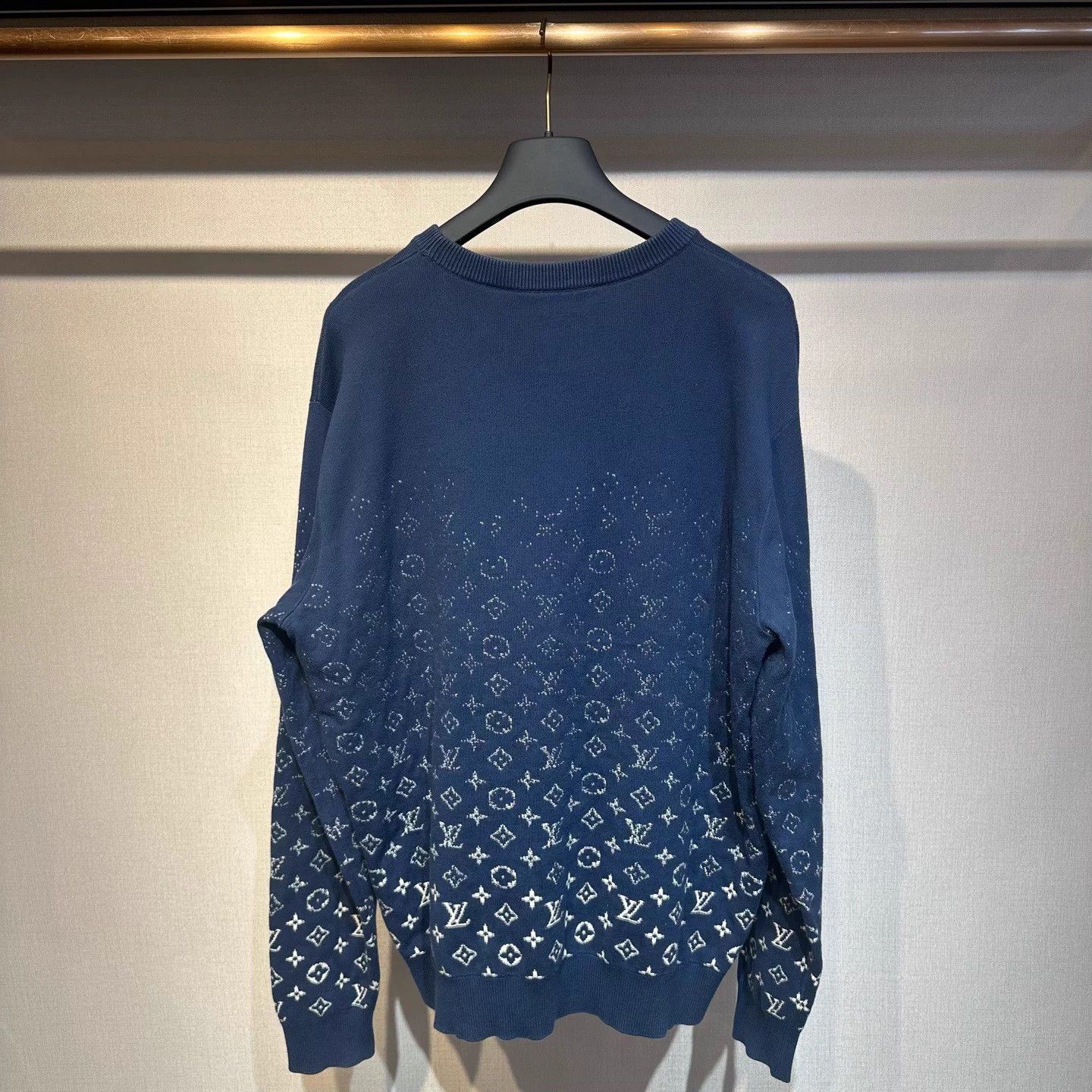 Louis Vuitton LV Navy Blue AOP Gradient Sweater XL Size US XL / EU 56 / 4 - 6 Thumbnail