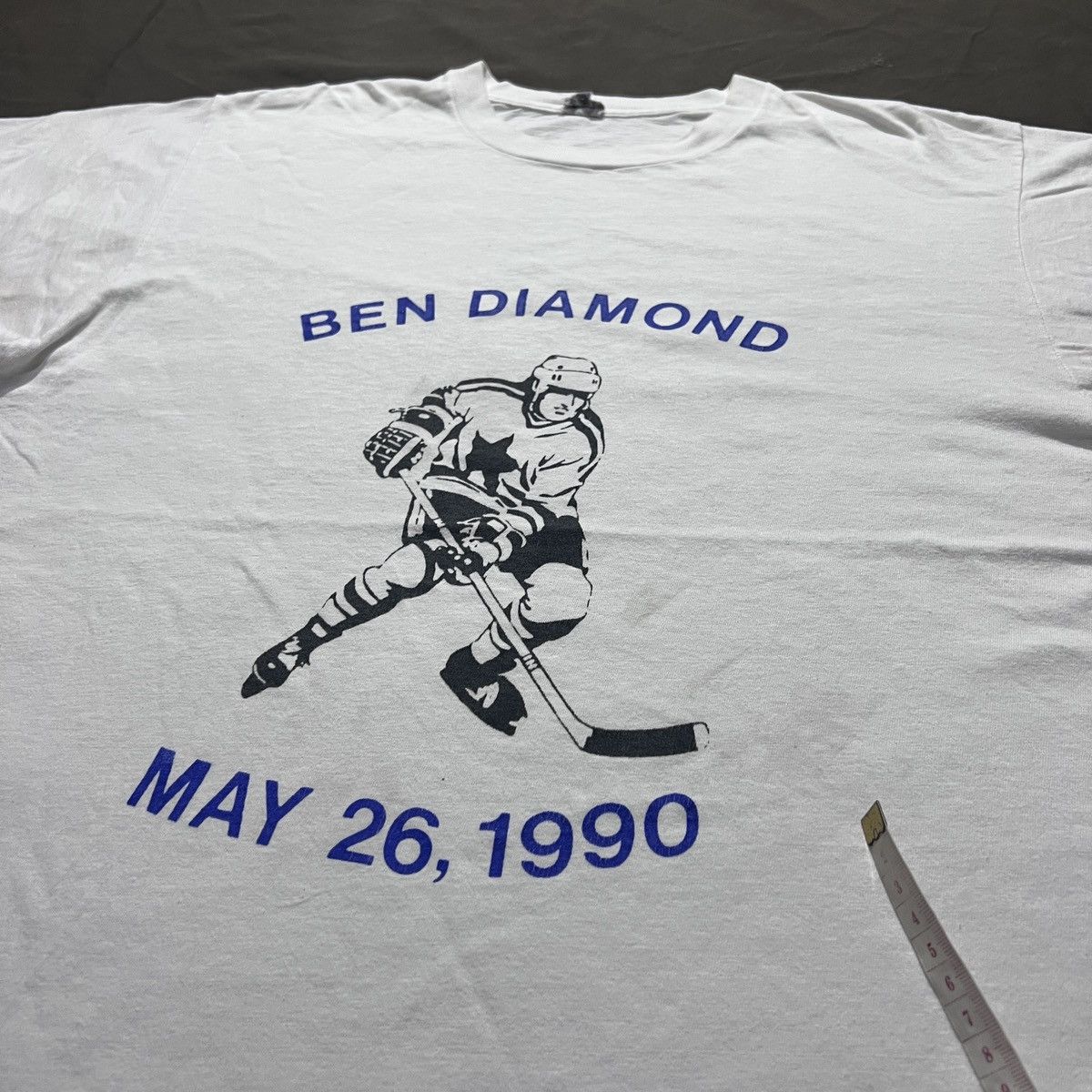 NHL Vintage 90s NHL Hockey BEN DIAMOND Promo Tee Size US XL / EU 56 / 4 - 4 Thumbnail