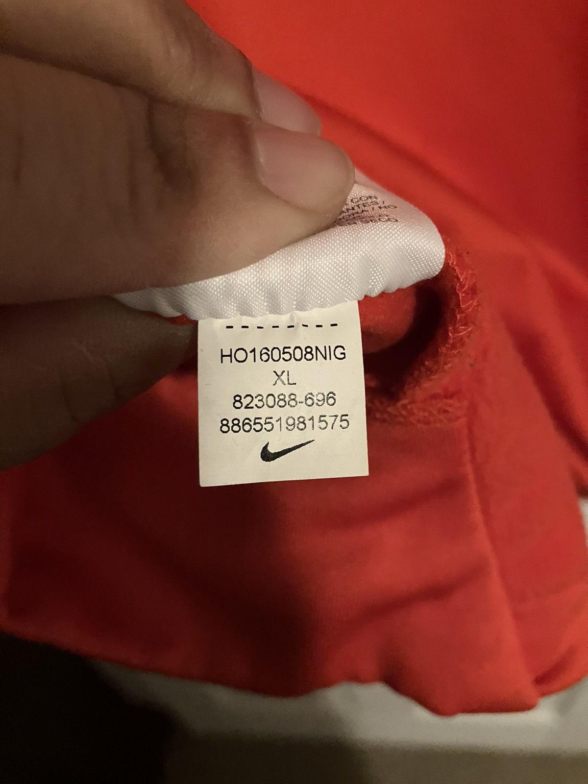Nike NIKE Dri-Fit Safety Orange Swoosh Hoodie Mens Size XL Size US XL / EU 56 / 4 - 8 Thumbnail