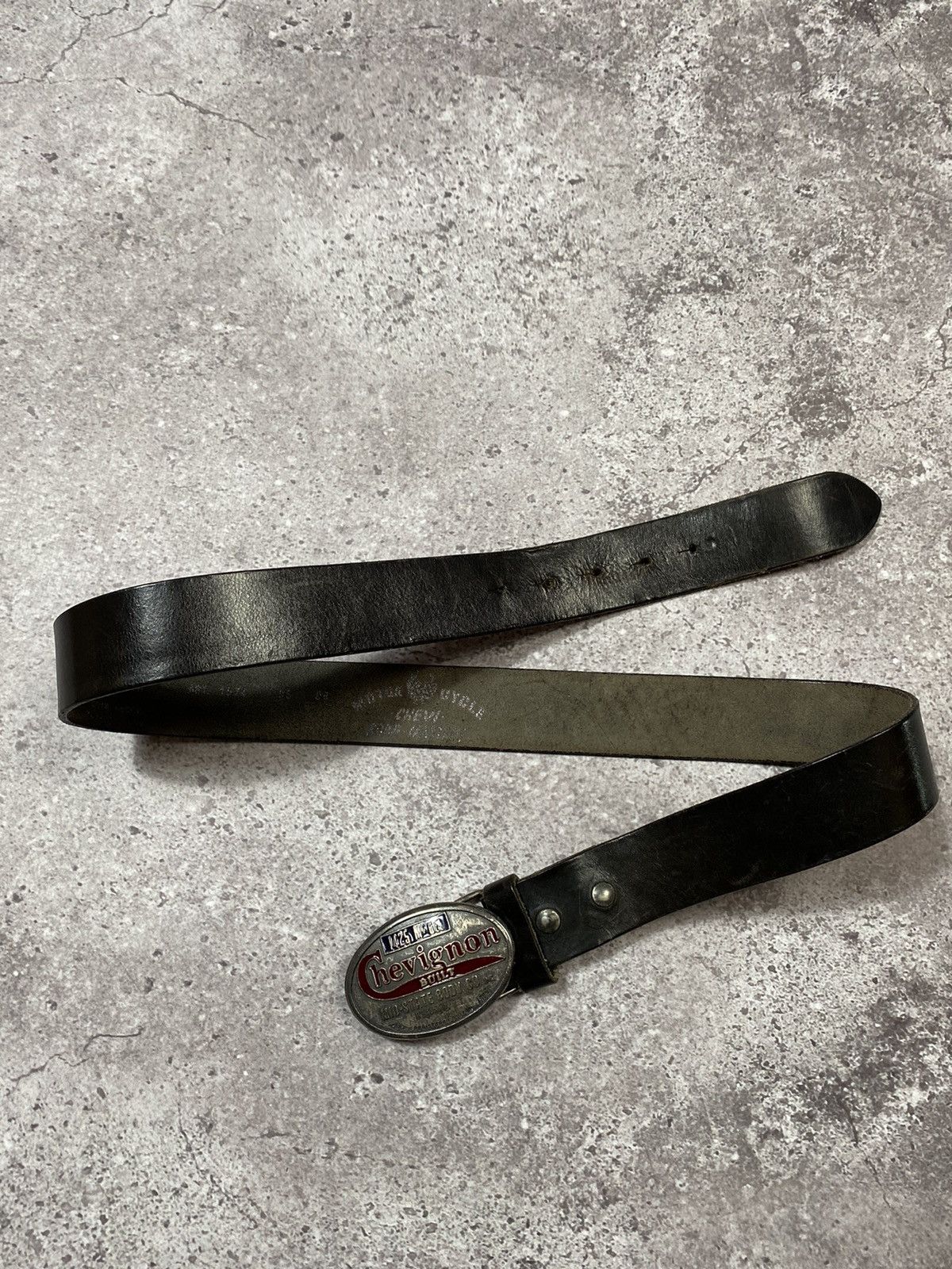 Chevignon × Vintage Vintage CHAVIGNON USA leather belt Size 32 - 2 Thumbnail