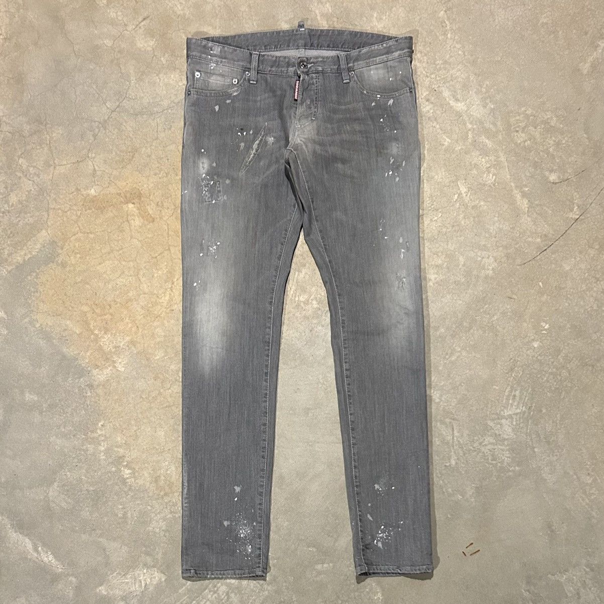 Dsquared2 Skater Paint Splatter Faded Distressed Jeans