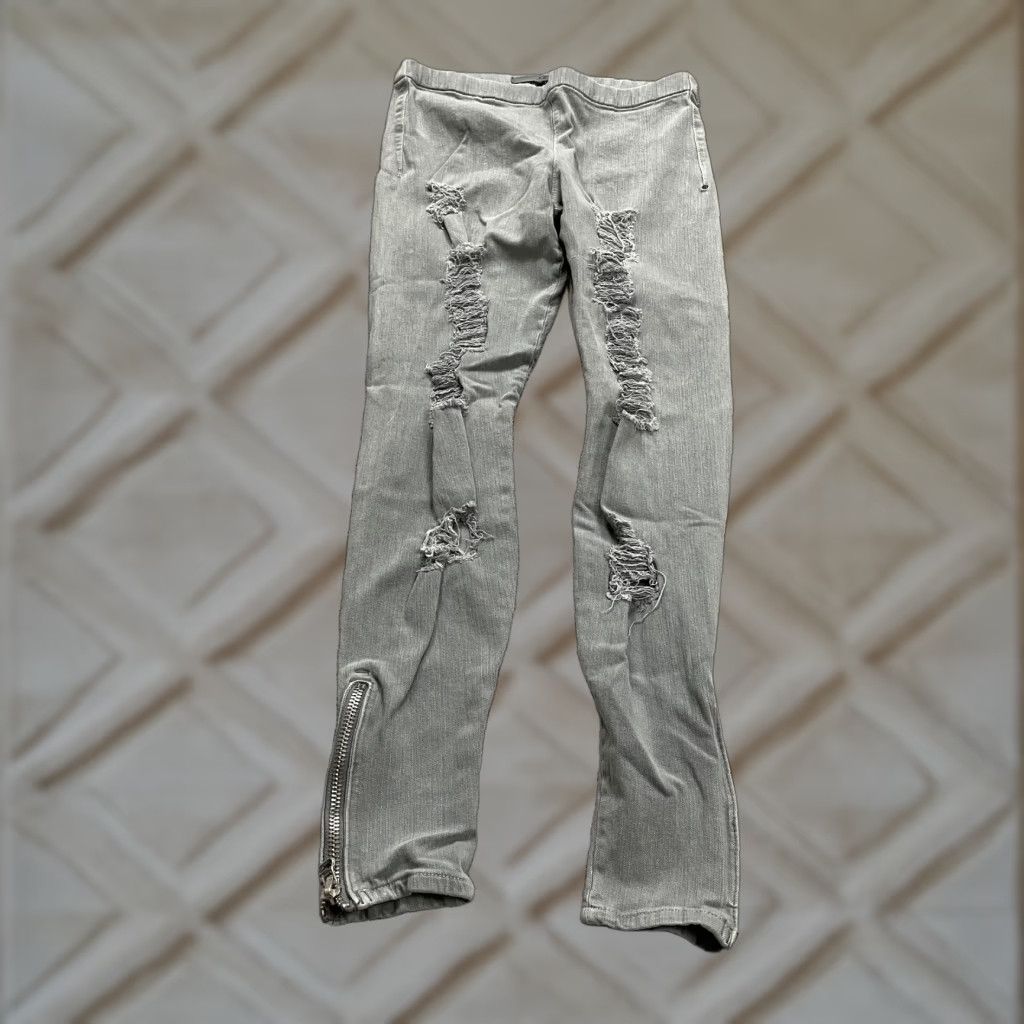 Vintage VINTAGE Joe's Jeans Women's Jegging Skinny Ankle Zip Gray 28x27 Denim Comfort Stretch Size 32" / US 10 / IT 46 - 1 Thumbnail