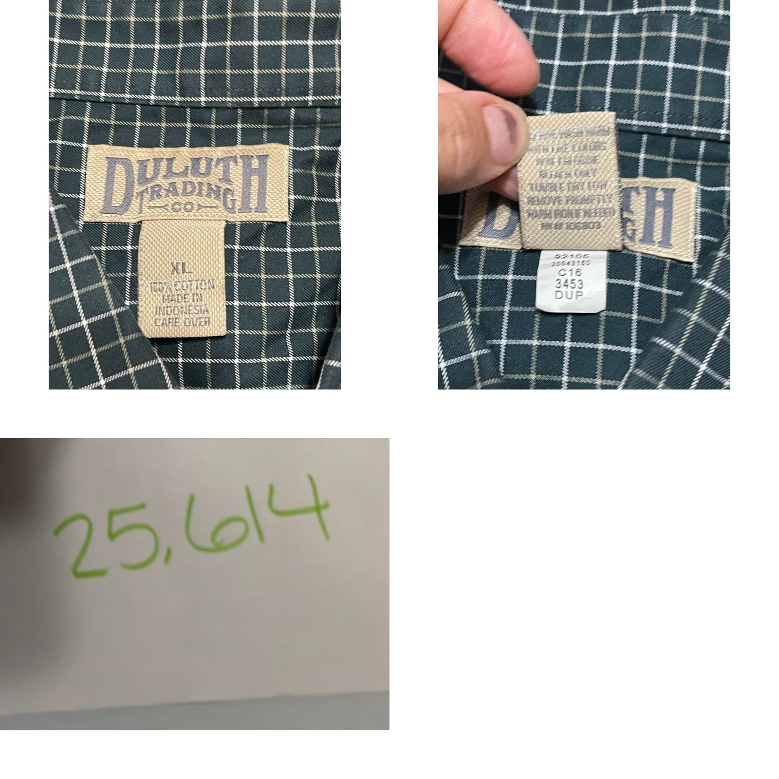 Vintage Duluth Shirt Mens XL Green White Plaid Button Up Long Sleeve Size US XL / EU 56 / 4 - 8 Thumbnail