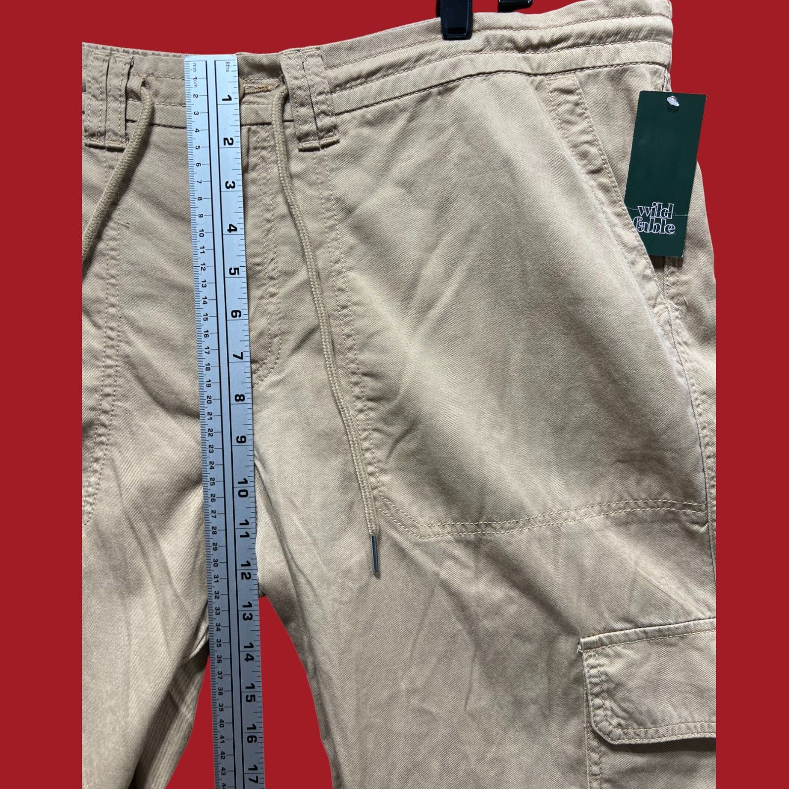 Other Wild Fable - Women's Mid-Rise Wide Leg Cargo Beach Pants - L Size 42" / US 20 - 7 Thumbnail