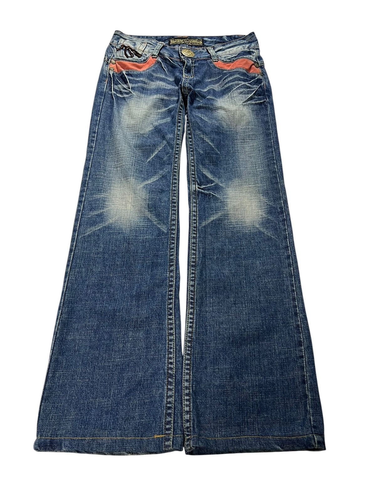 If Six Was Nine × Japanese Brand STUDIO R P&DENIM FLARE JEANS Size 29" - 1 Thumbnail