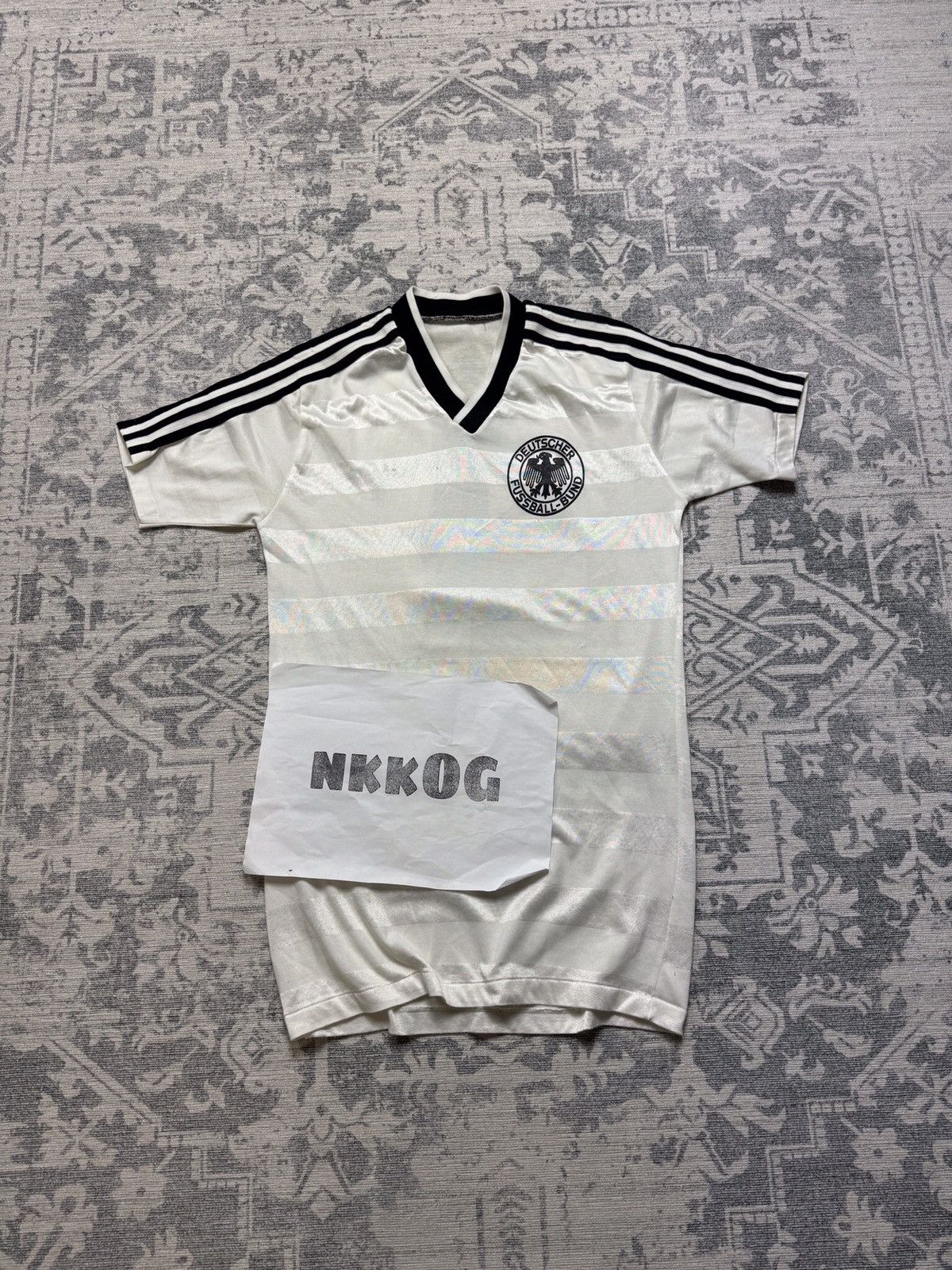 Adidas Adidas West Germany #4 Karlheinz Forster Matchworn Euro 1984 Size US M / EU 48-50 / 2 - 3 Thumbnail
