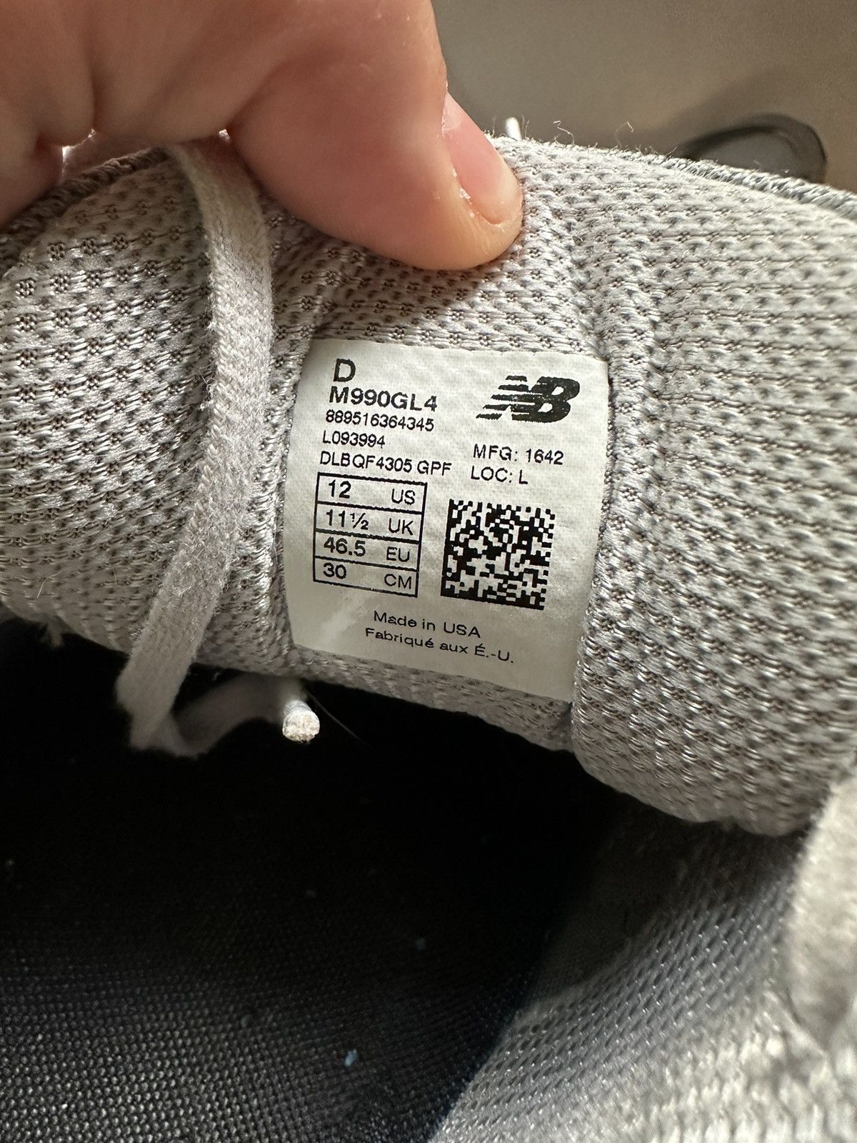 Other New balance 990 v4 grey made in the USA Size: 12 Size US 12.5 / EU 45-46 - 11 Thumbnail