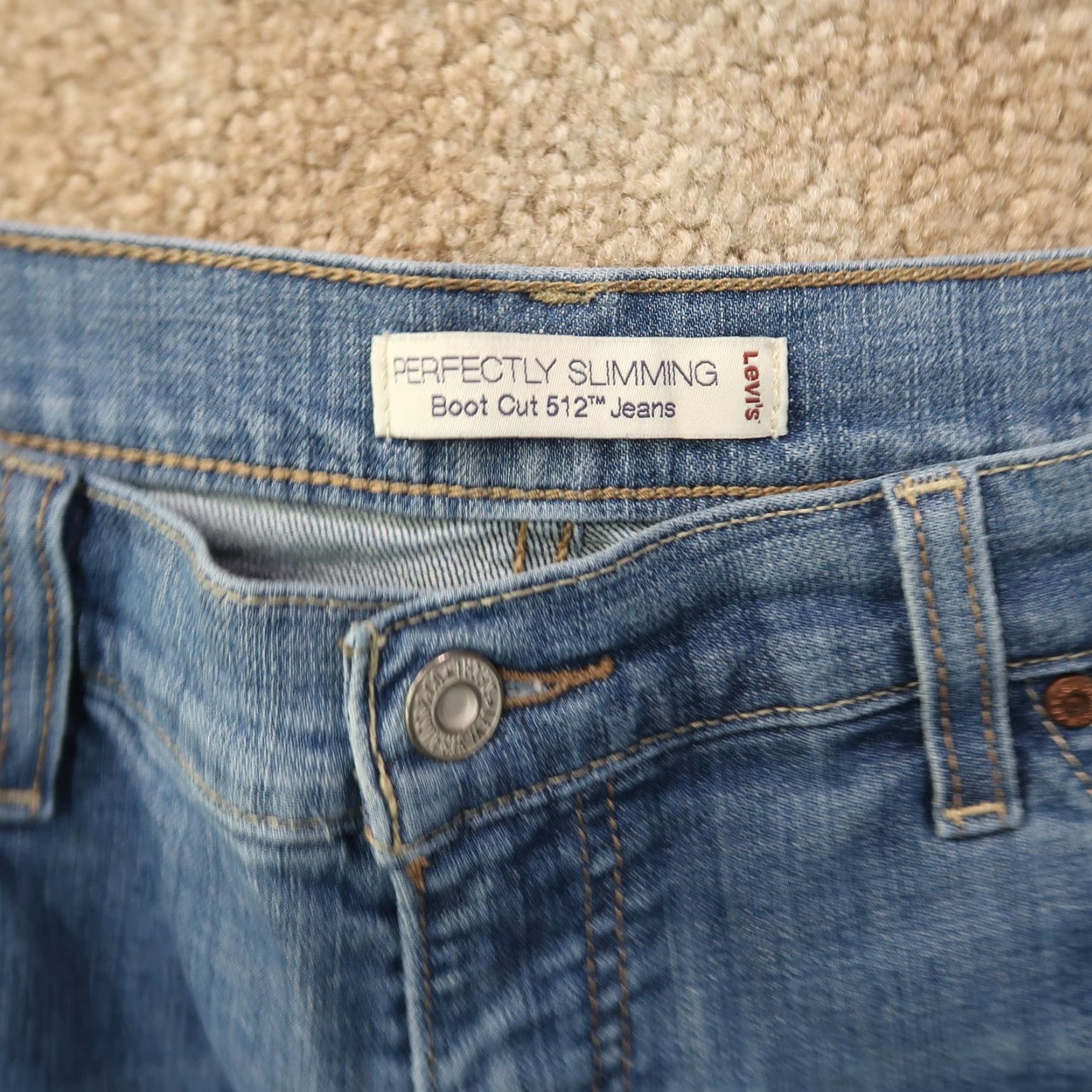 Levi's Levi's 512 Perfectly Slimming Bootcut Jeans Women's 12s Blue Denim Stretch Size 34" / US 12 / IT 48 - 3 Thumbnail