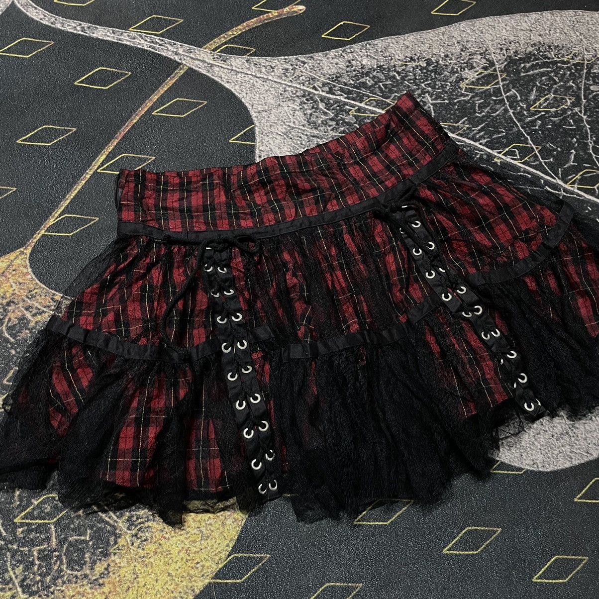 Japanese Brand × Seditionaries 🔥FYEEEE🔥🔥- Y2k ALGONQUINS Red Tartan Laces Up StreetPunk Size 29" - 6 Thumbnail