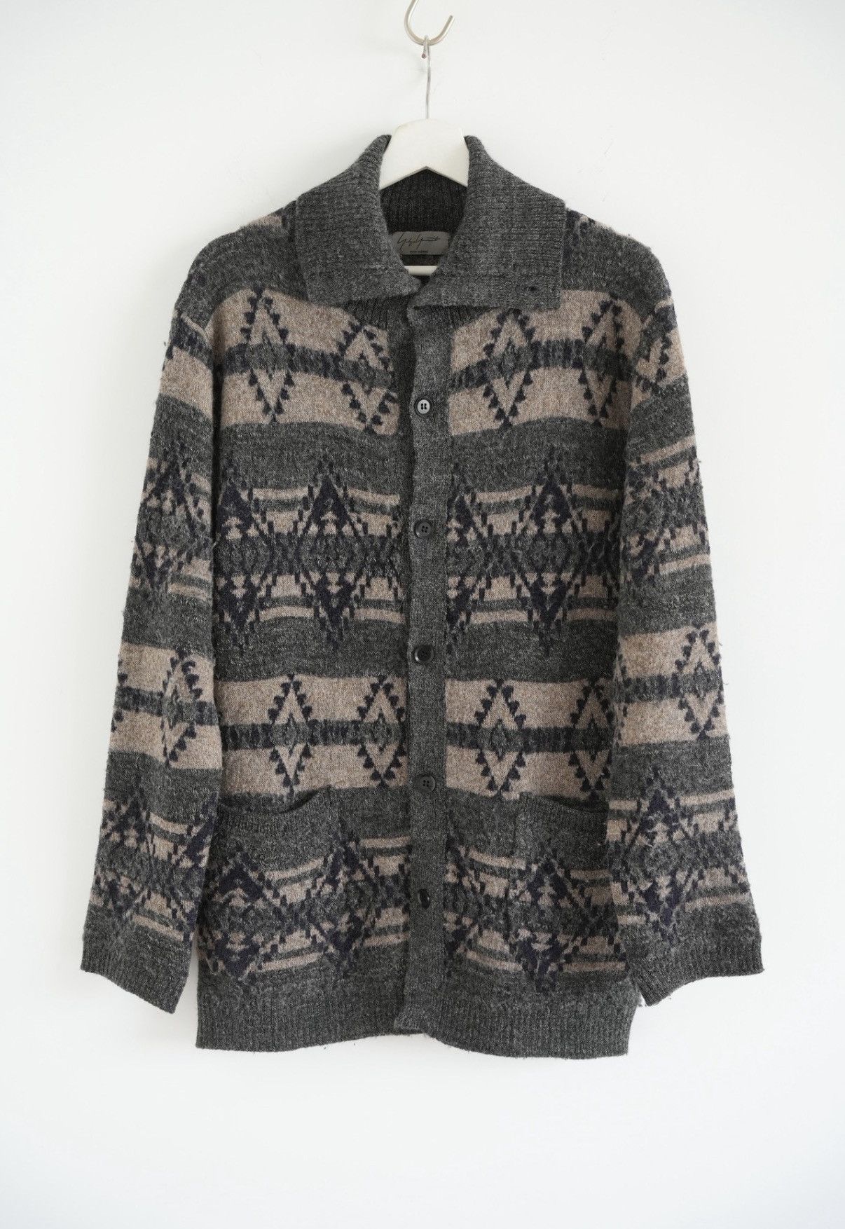 Yohji Yamamoto Yohji Yamamoto 14AW Navajo Wool Knit Cardigan J4 Size US M / EU 48-50 / 2 - 1 Thumbnail