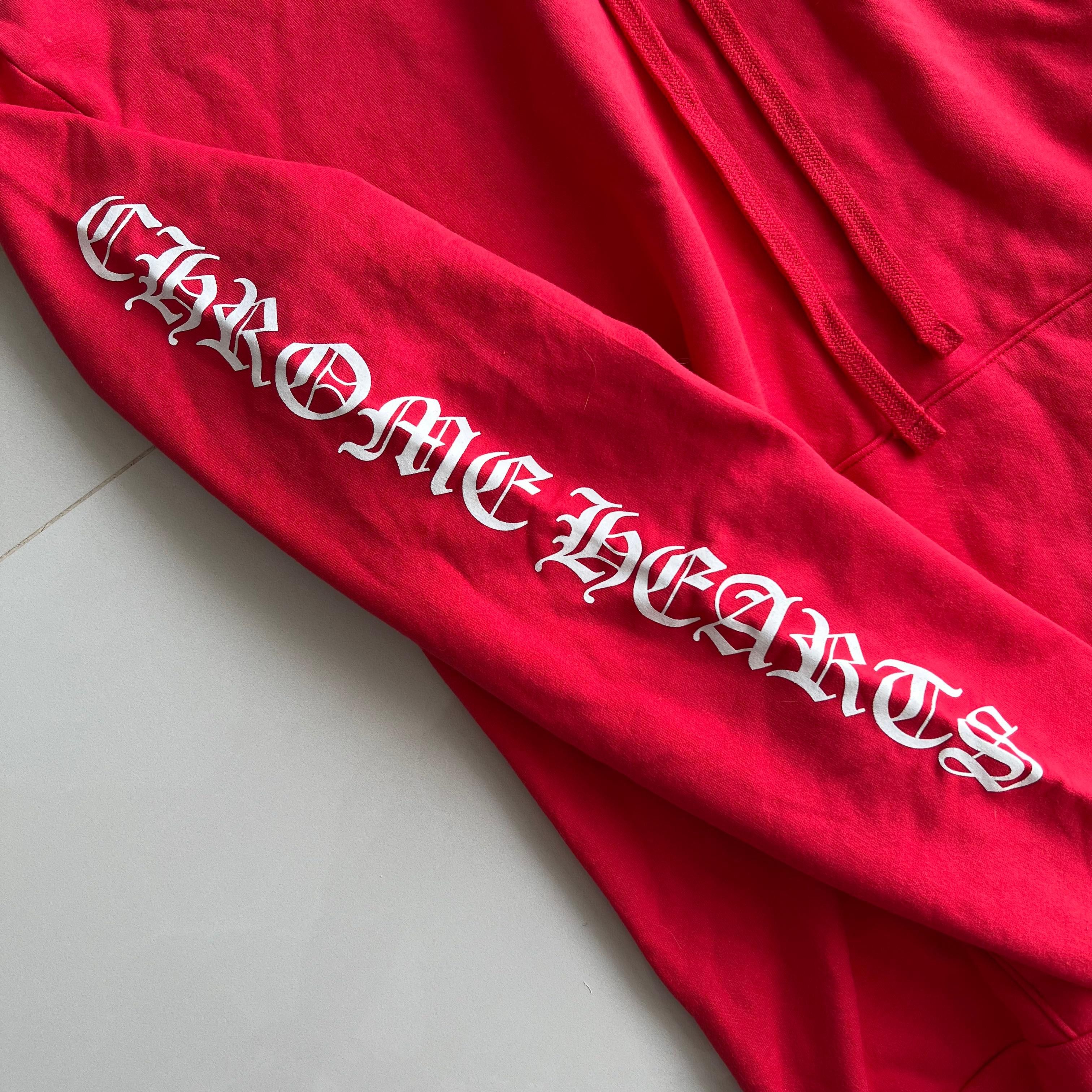 Chrome Hearts Chrome Hearts Scroll Hoodie Red Size US XL / EU 56 / 4 - 6 Thumbnail