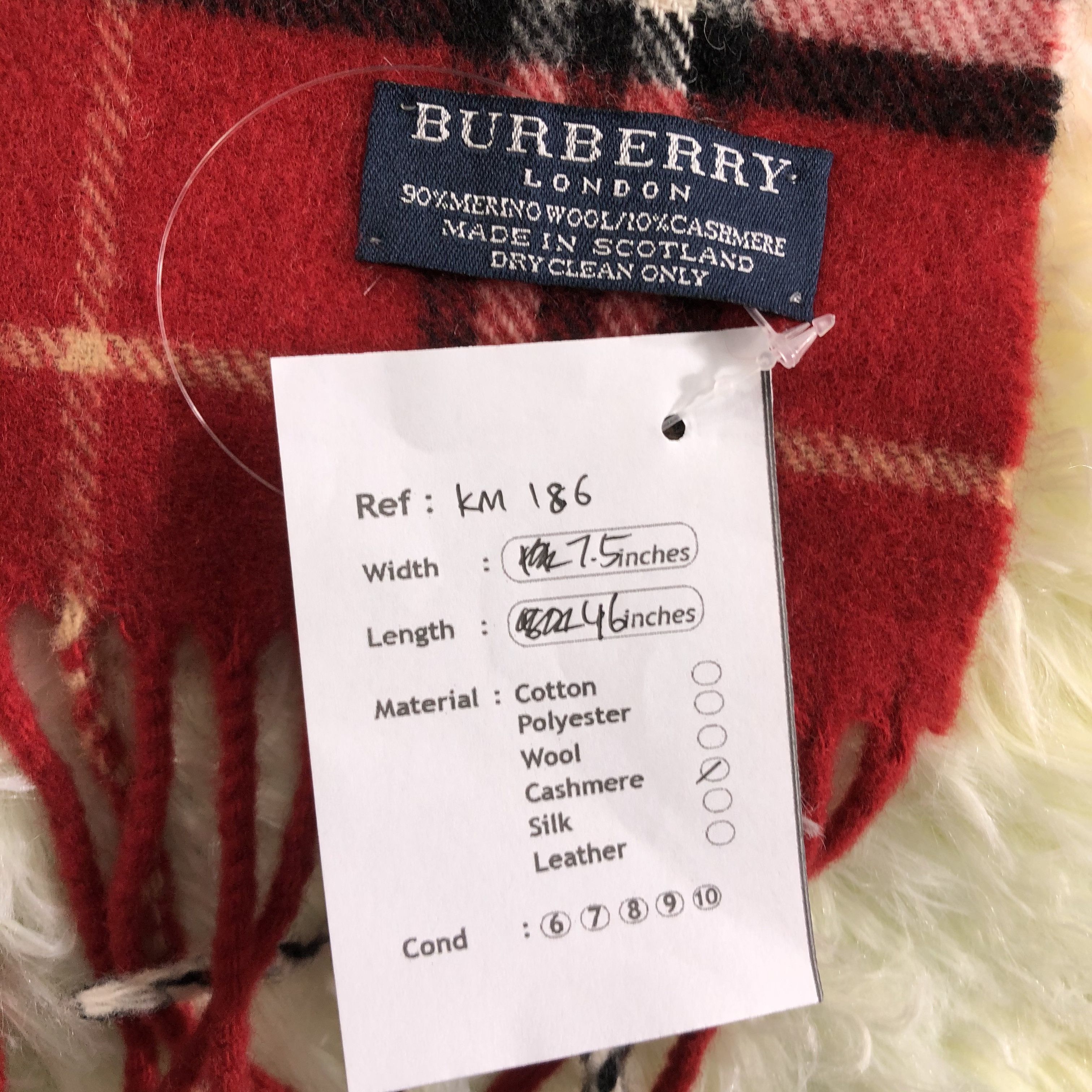 Burberry × Vintage Burberry Scarf / Muffler / Neckwear - KM186 Size ONE SIZE - 6 Thumbnail
