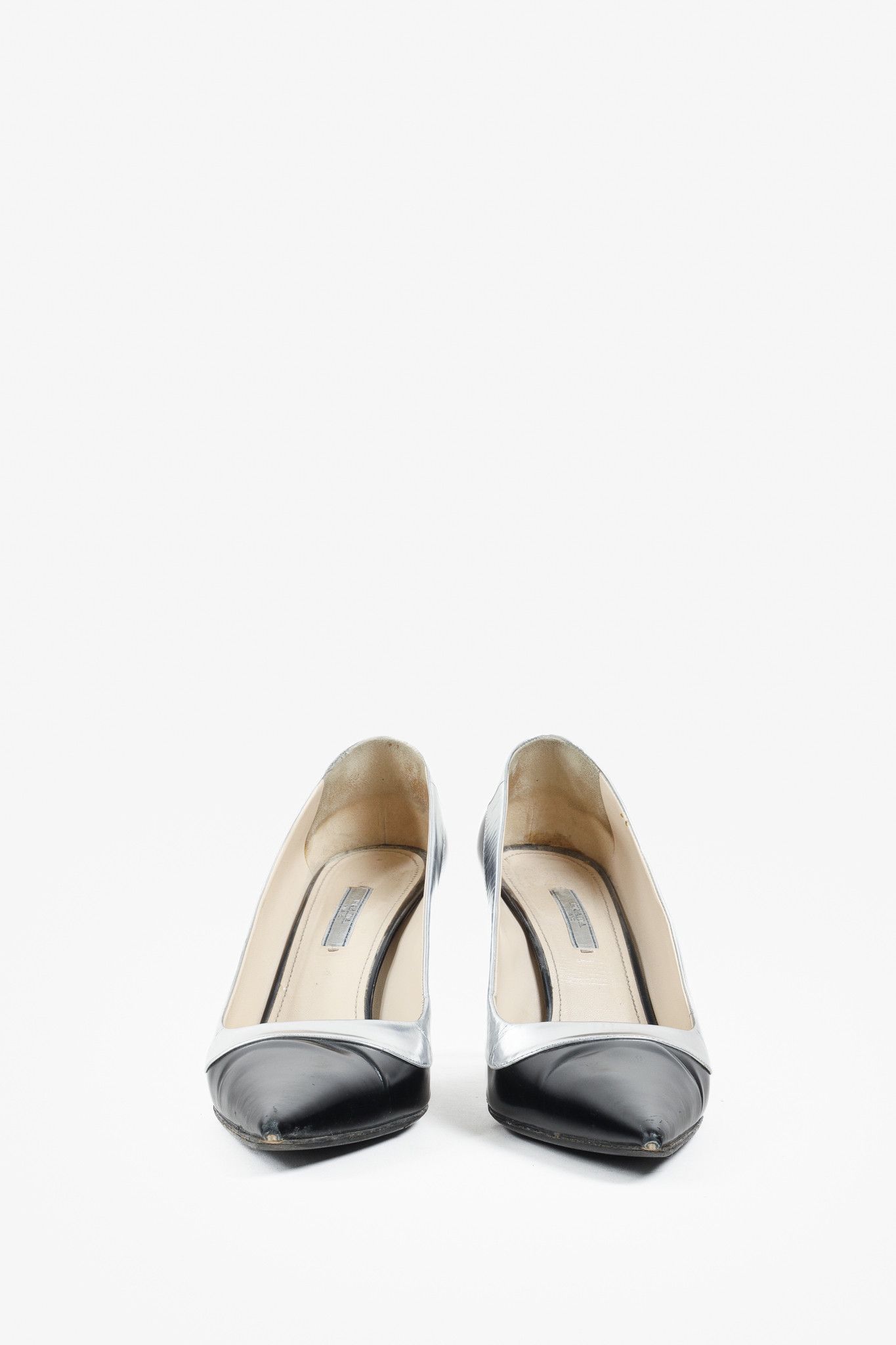 Prada Prada Metallic Rim Point Toe Stiletto Heels Size US 11 / IT 41 - 2 Thumbnail