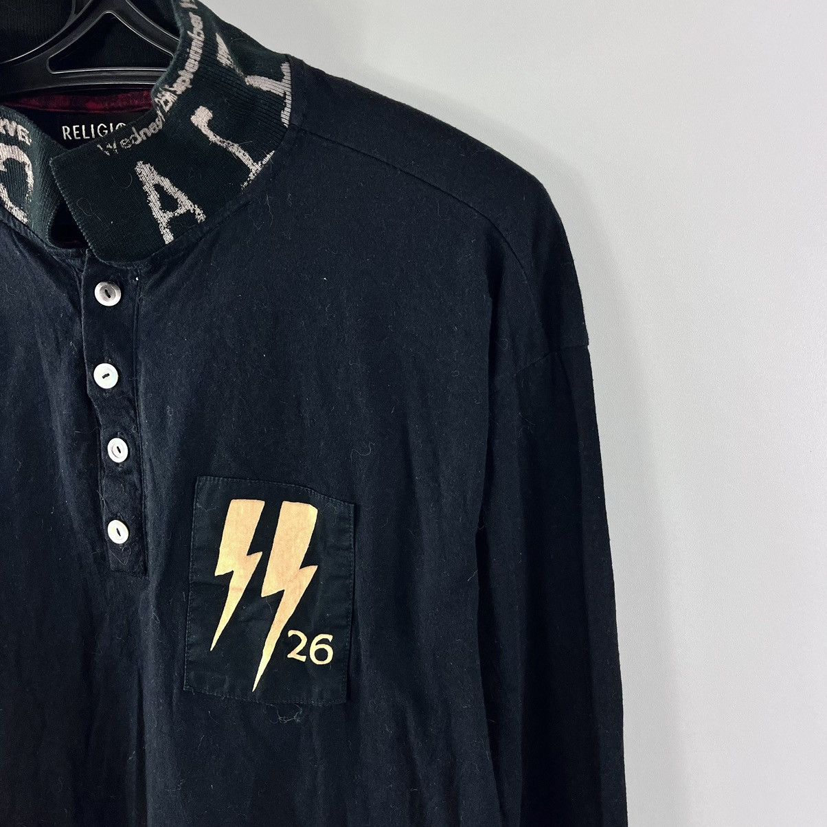 Other Religion LongSleeve Shirt 4Button Back Big Logo Black Size M Size US M / EU 48-50 / 2 - 4 Thumbnail