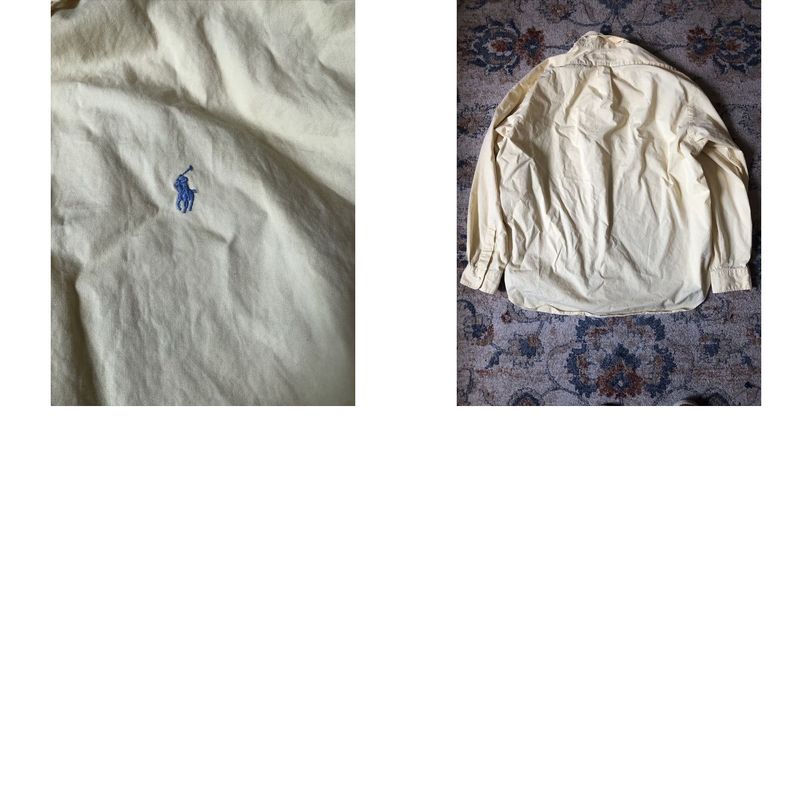 Ralph Lauren Ralph Lauren Blake Dress Shirt Men's Yellow Button-Down Long Sleeve XL Size 46R - 8 Thumbnail