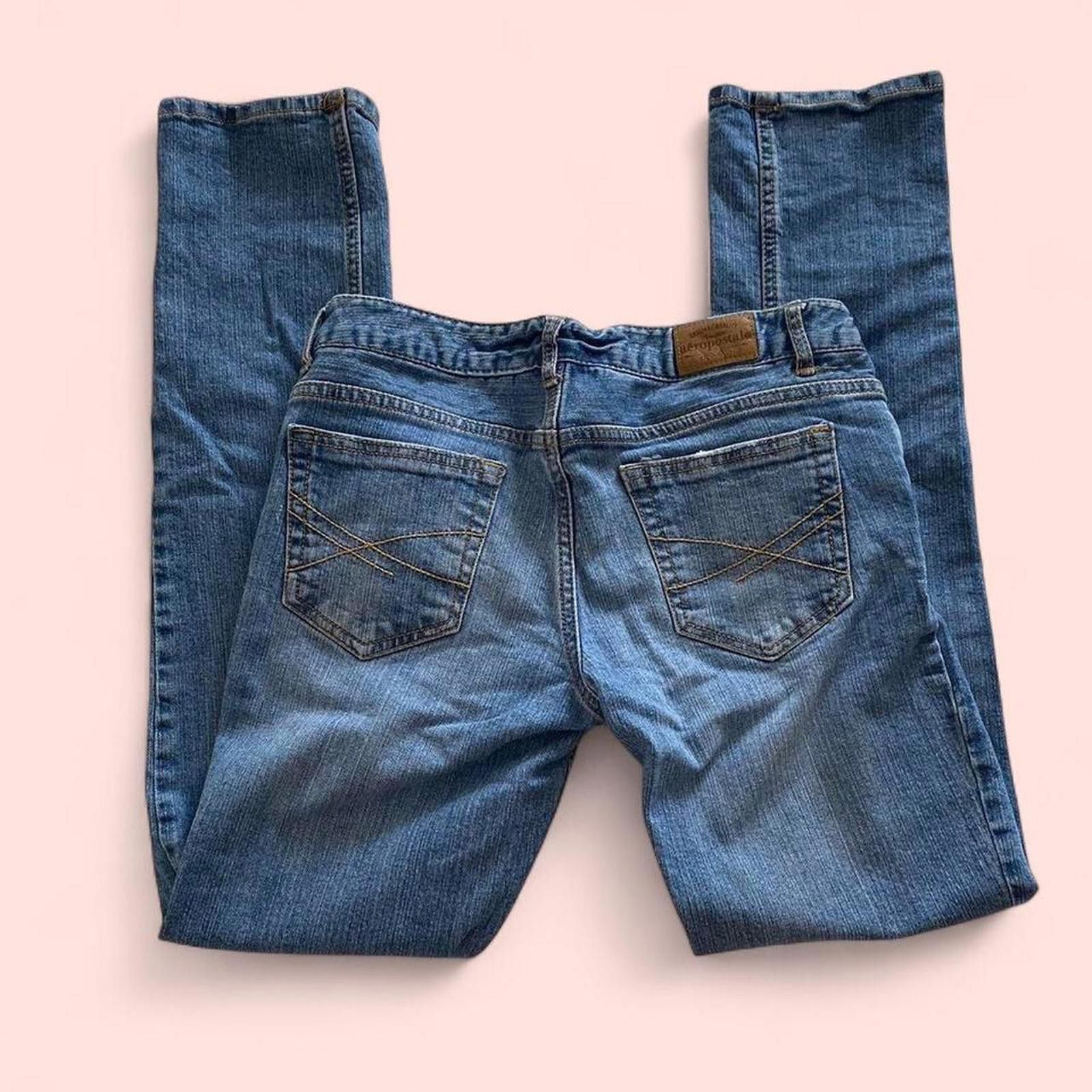 Aeropostale Low rise, straight leg- Aeropostale blue jeans Size 27" / US 4 / IT 40 - 3 Thumbnail