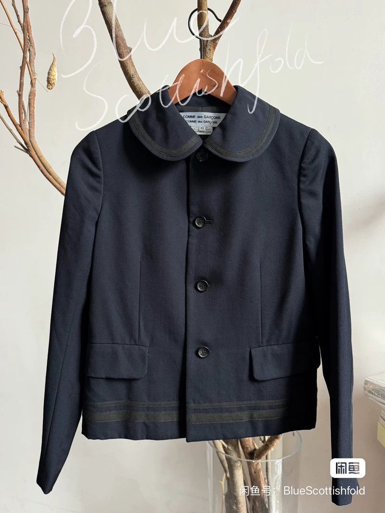 Comme des Garcons Comme des Garcons Navy collar coat Size XS / US 0-2 / IT 36-38 - 2 Thumbnail