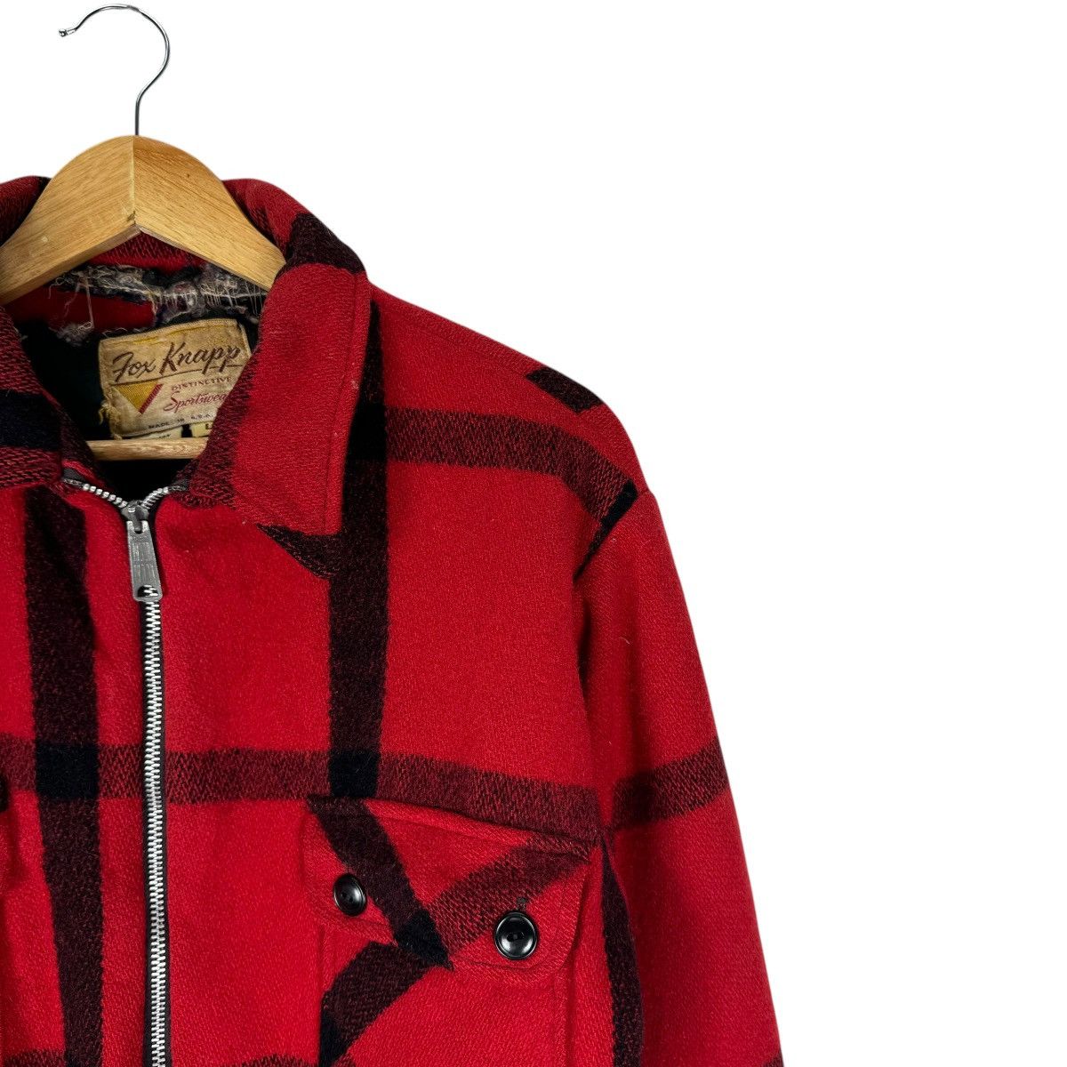 Hunter × Vintage ⚡️60s FOX KNAPP BUFFALO RED TARTAN JACKET Size US L / EU 52-54 / 3 - 4 Thumbnail