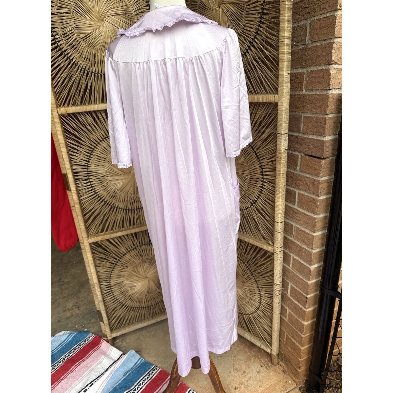 Vintage VINTAGE Nancy King Purple Nightgown Lingerie One Piece Small Nylon USA Women Nightgown Womens Small Nylon Nightgown Size ONE SIZE - 3 Thumbnail